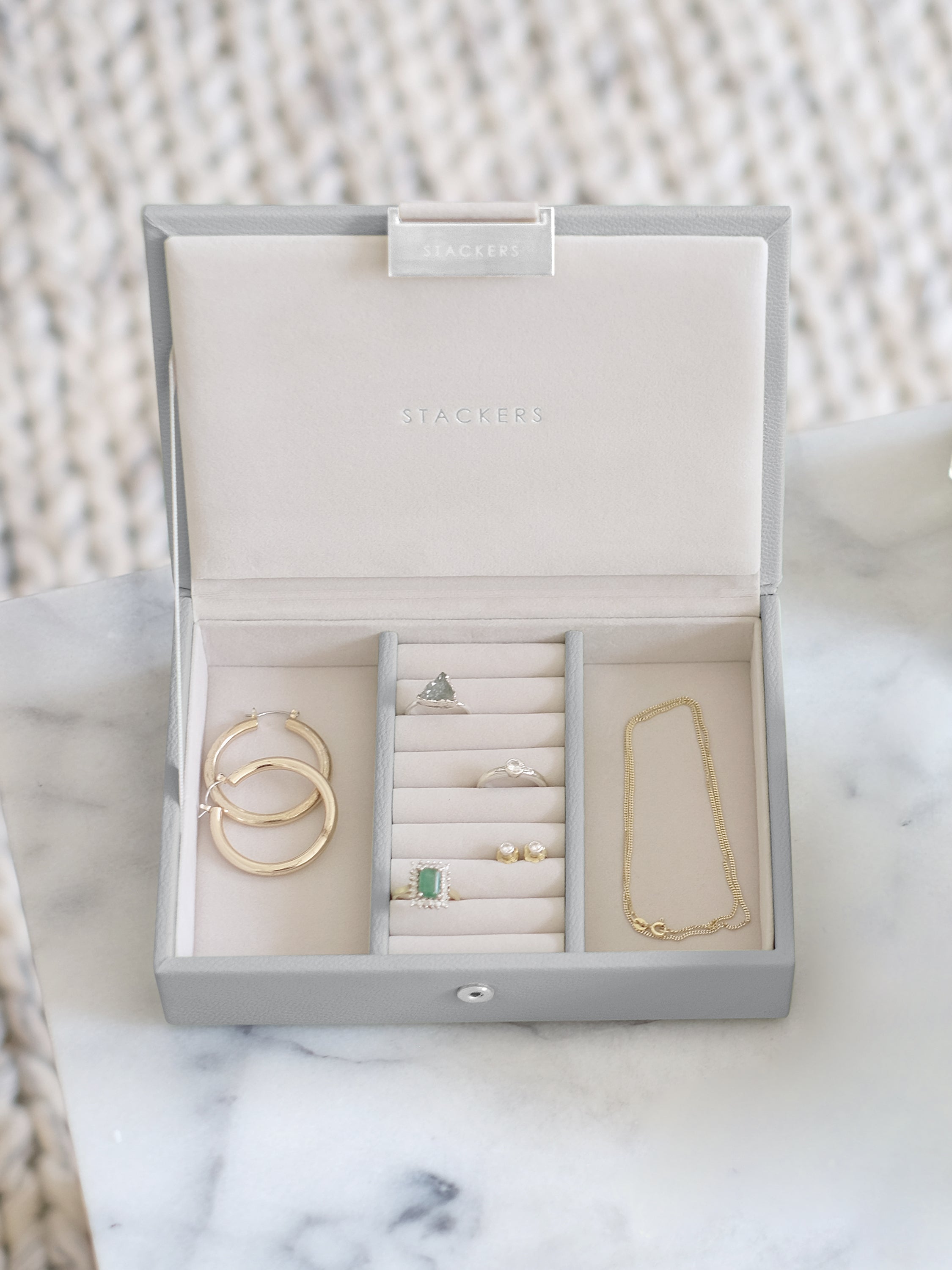 Stackers Couvercle pour Mini Boîte à Bijoux Gris
