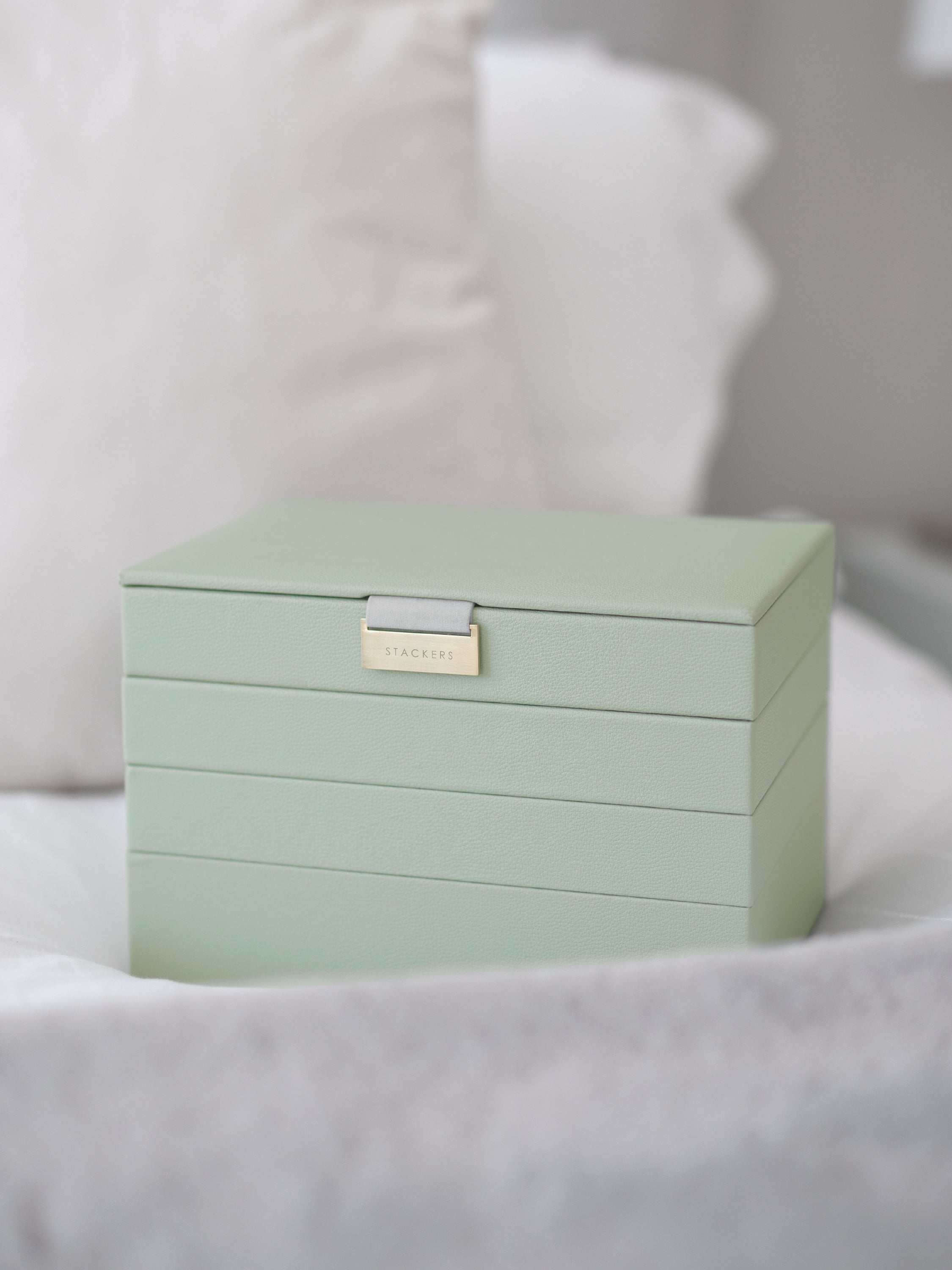 Stackers Classic Boîte à Bijoux Lot de 4 Vert Sauge