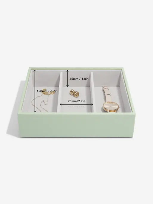 Stackers Classic Boîte à Bijoux Lot de 4 Vert Sauge
