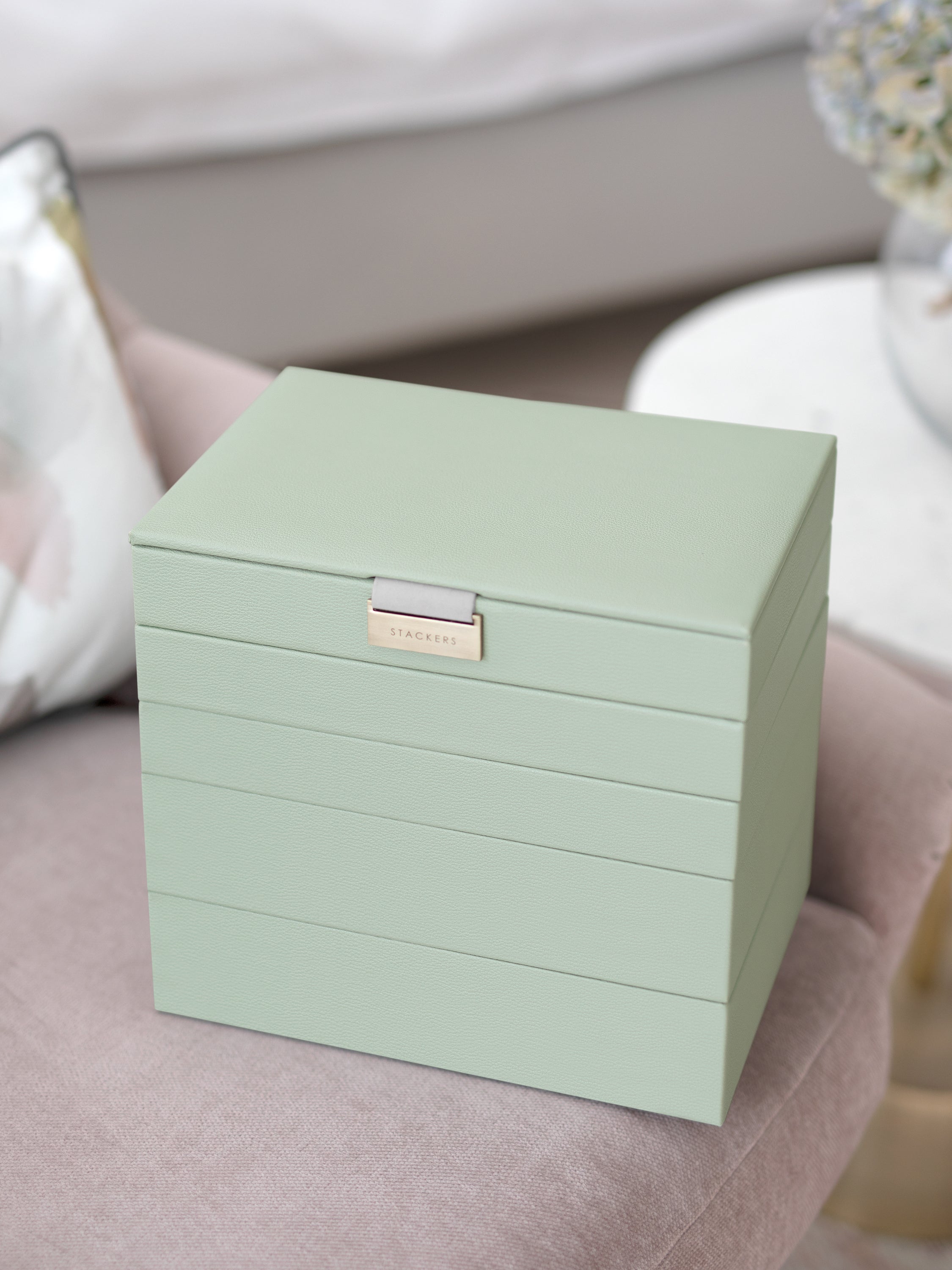 Stackers Classic Jewellery Box Set of 5 Sage Green