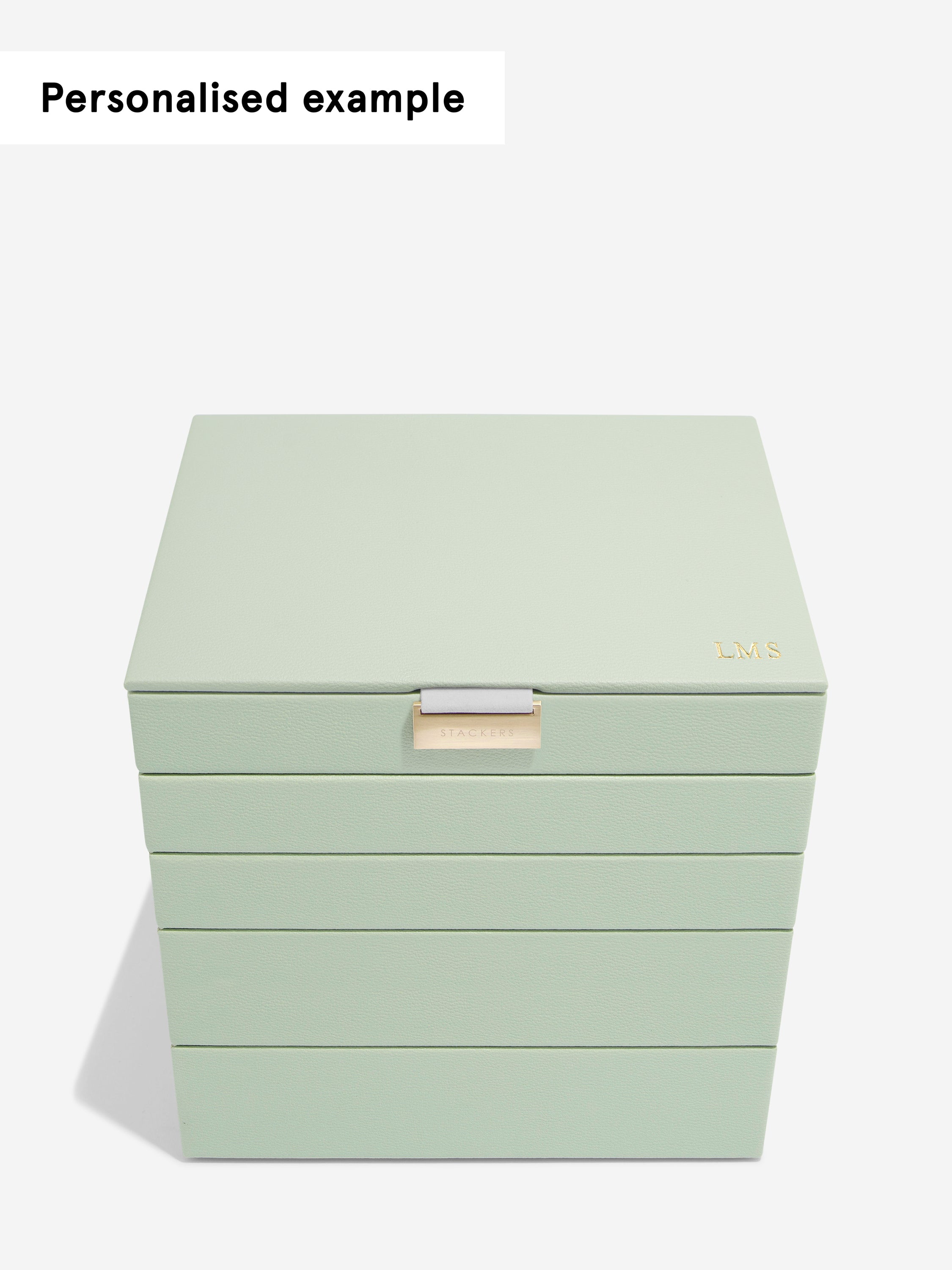 Stackers Classic Jewellery Box Set of 5 Sage Green