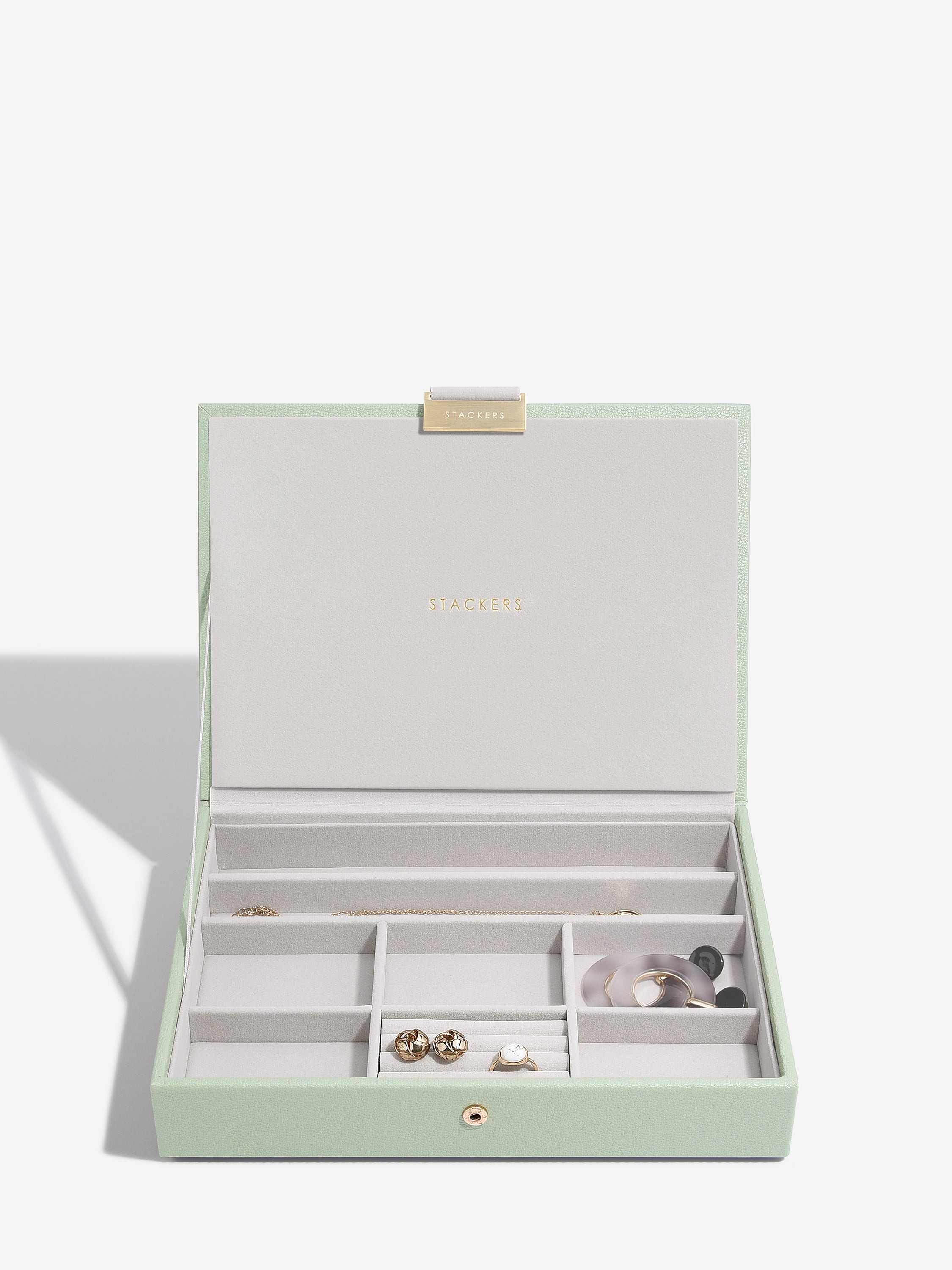 Stackers Classic Jewellery Box Set of 5 Sage Green
