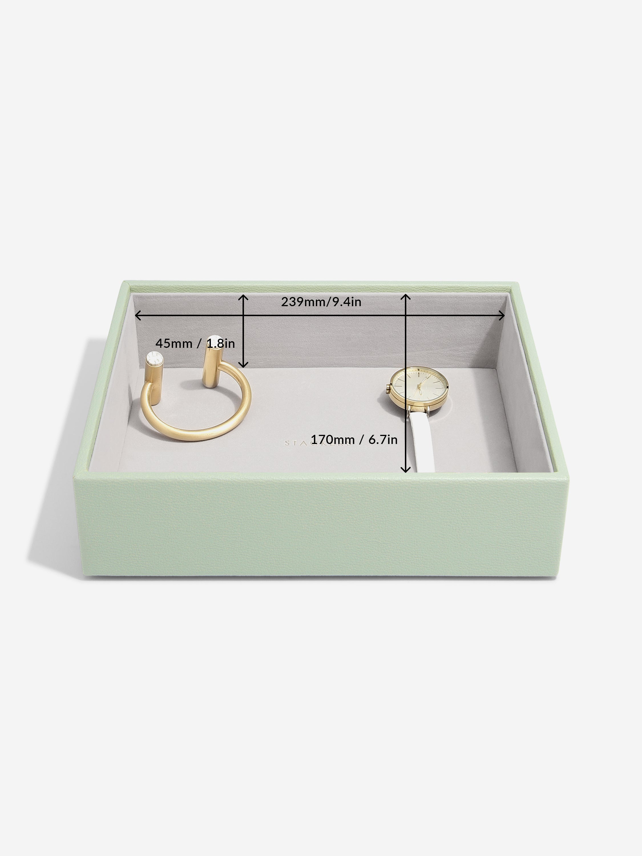 Stackers Classic Jewellery Box Set of 5 Sage Green