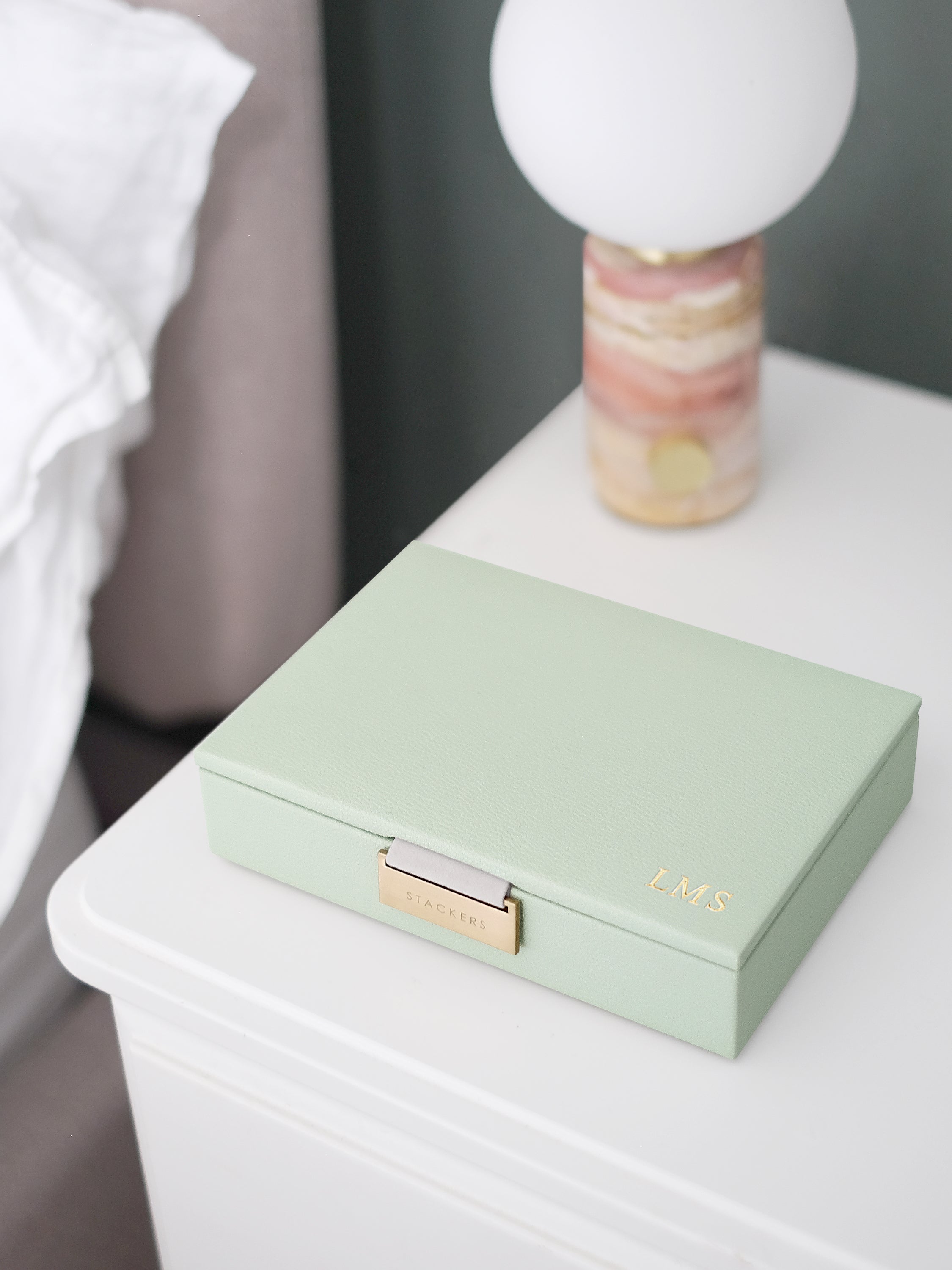 Stackers Couvercle pour Mini Boîte à Bijoux Vert Sauge