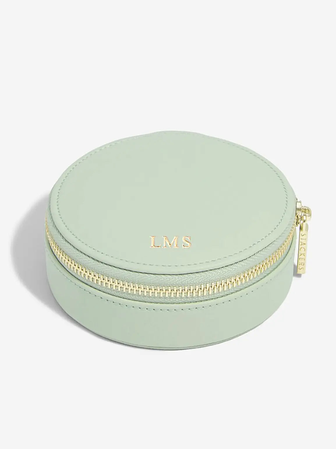 Stackers Round Travel Jewellery Box Sage Green