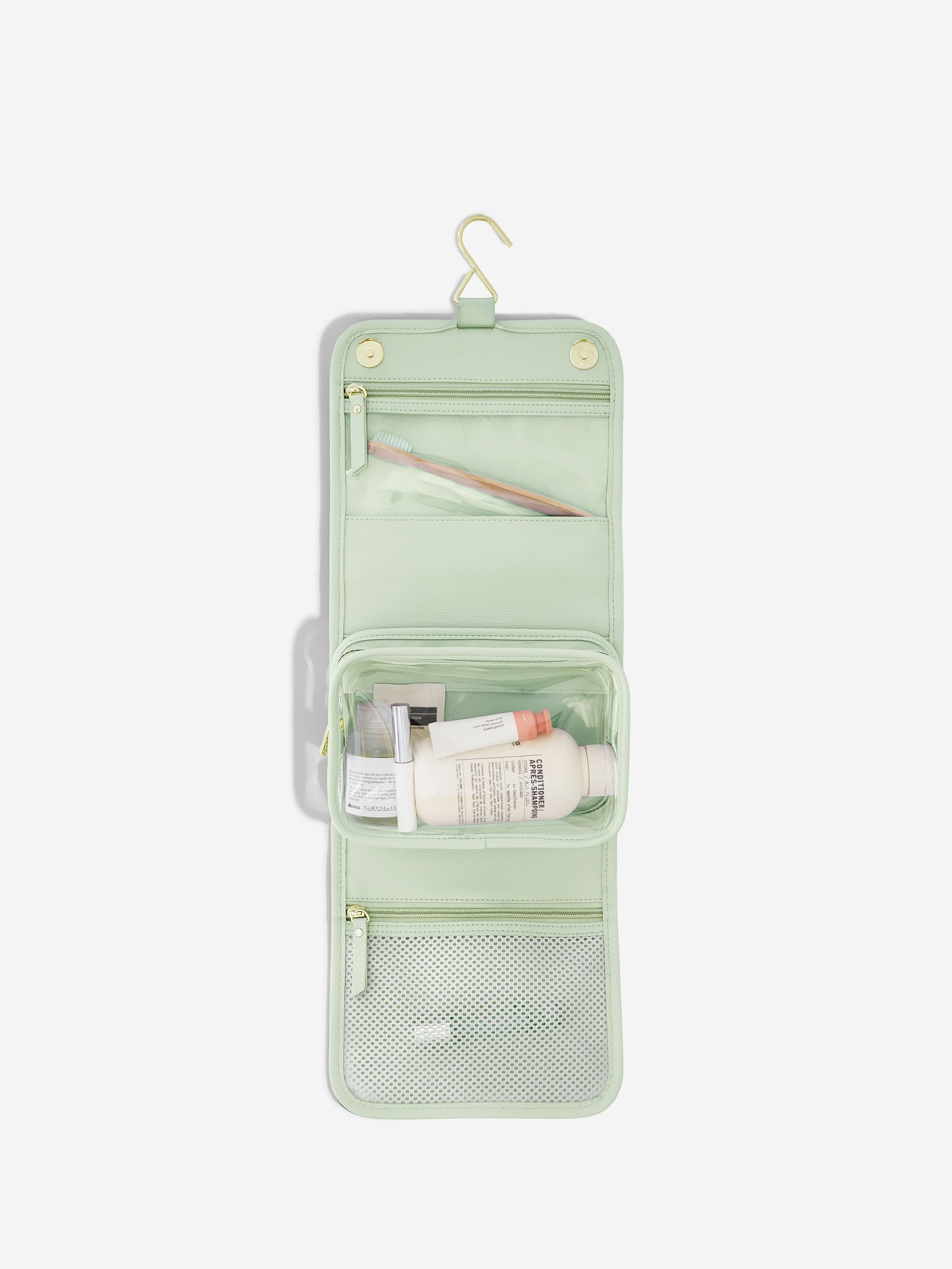 Stackers Small Hanging Toiletry Bag Sage Green