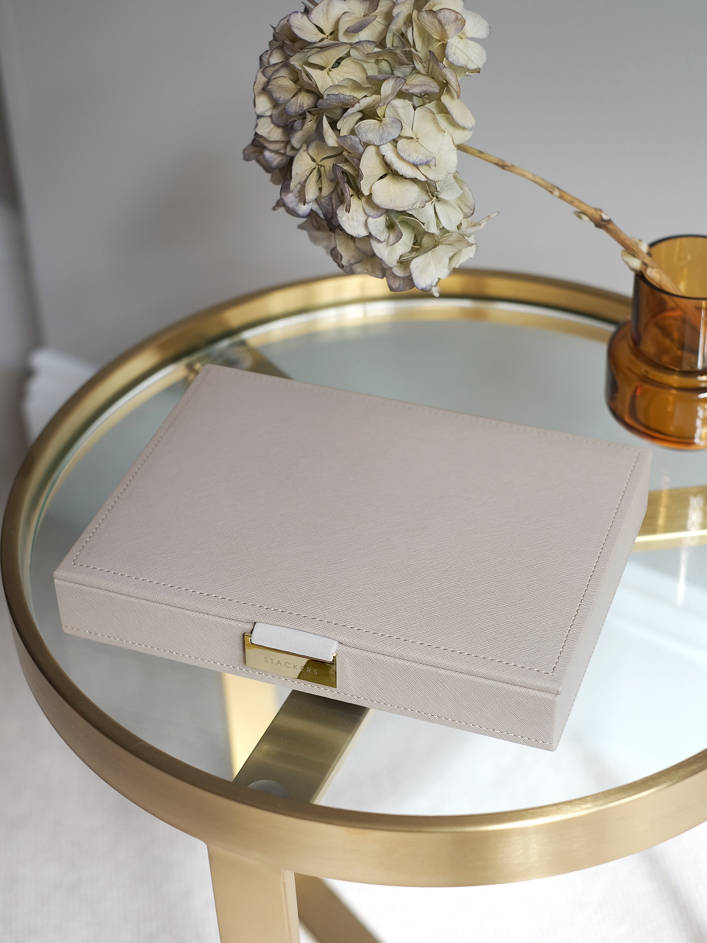 Stackers Charm Lid for Classic Jewellery Box Taupe