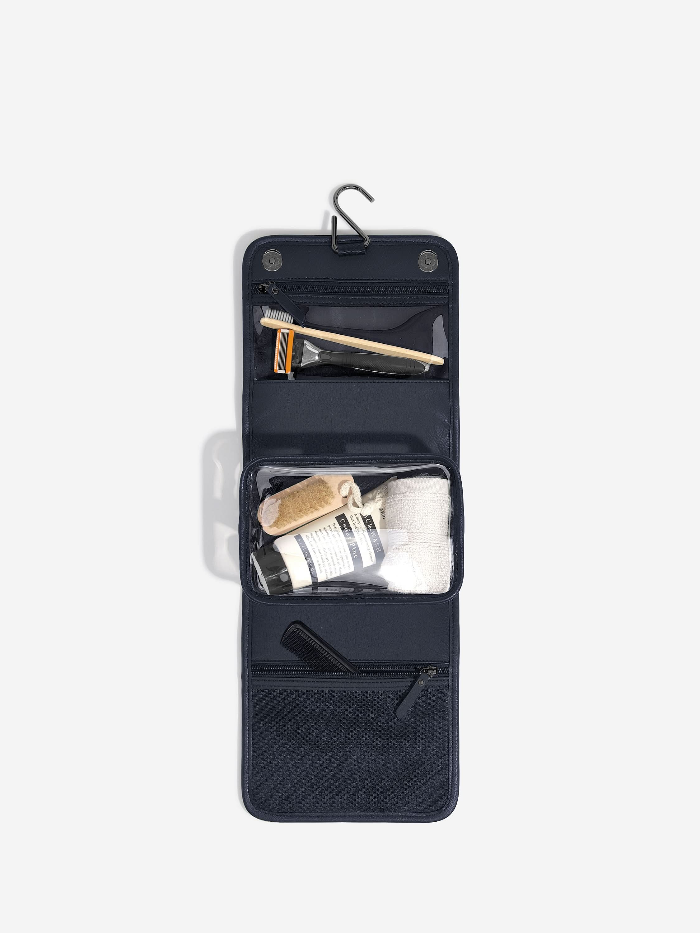 Stackers Small Hanging Toiletry Bag Navy Blue