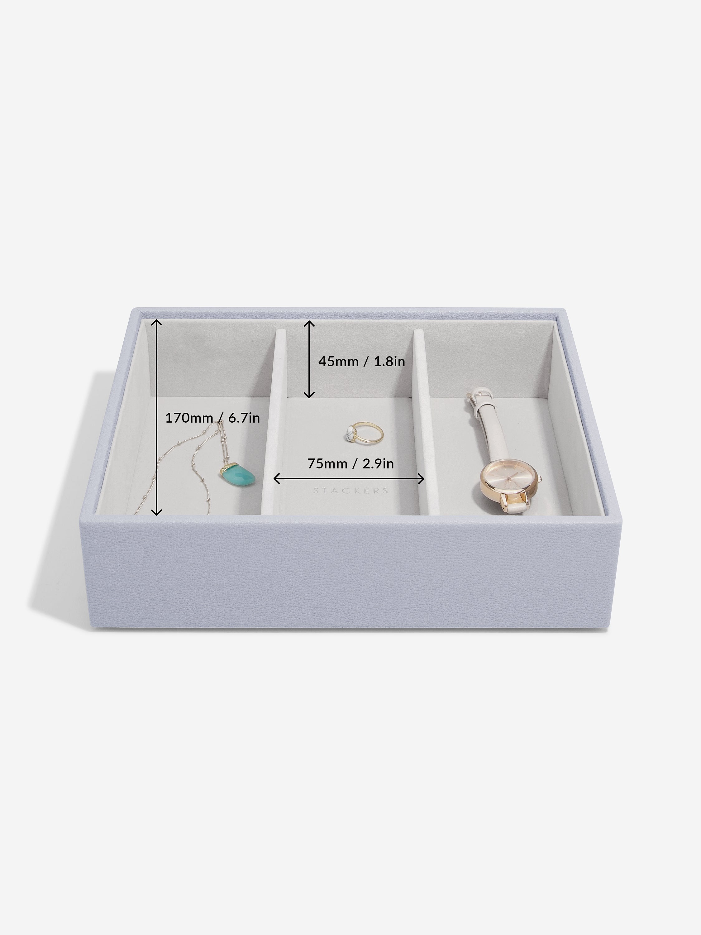 Stackers Classic Boîte à Bijoux Lot de 3 Lavande