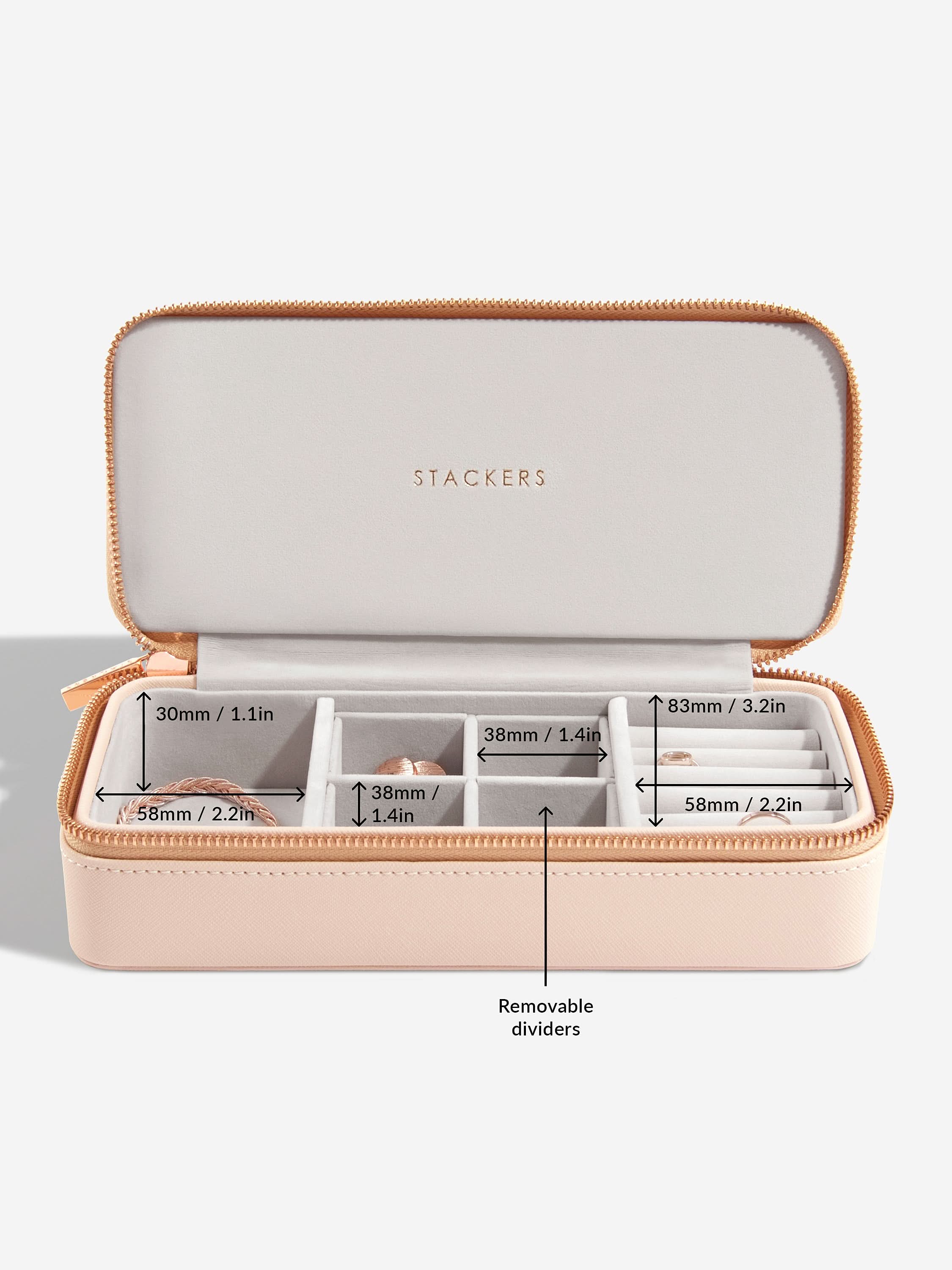 Stackers Large + Petite Travel Box Roze - Mystackers