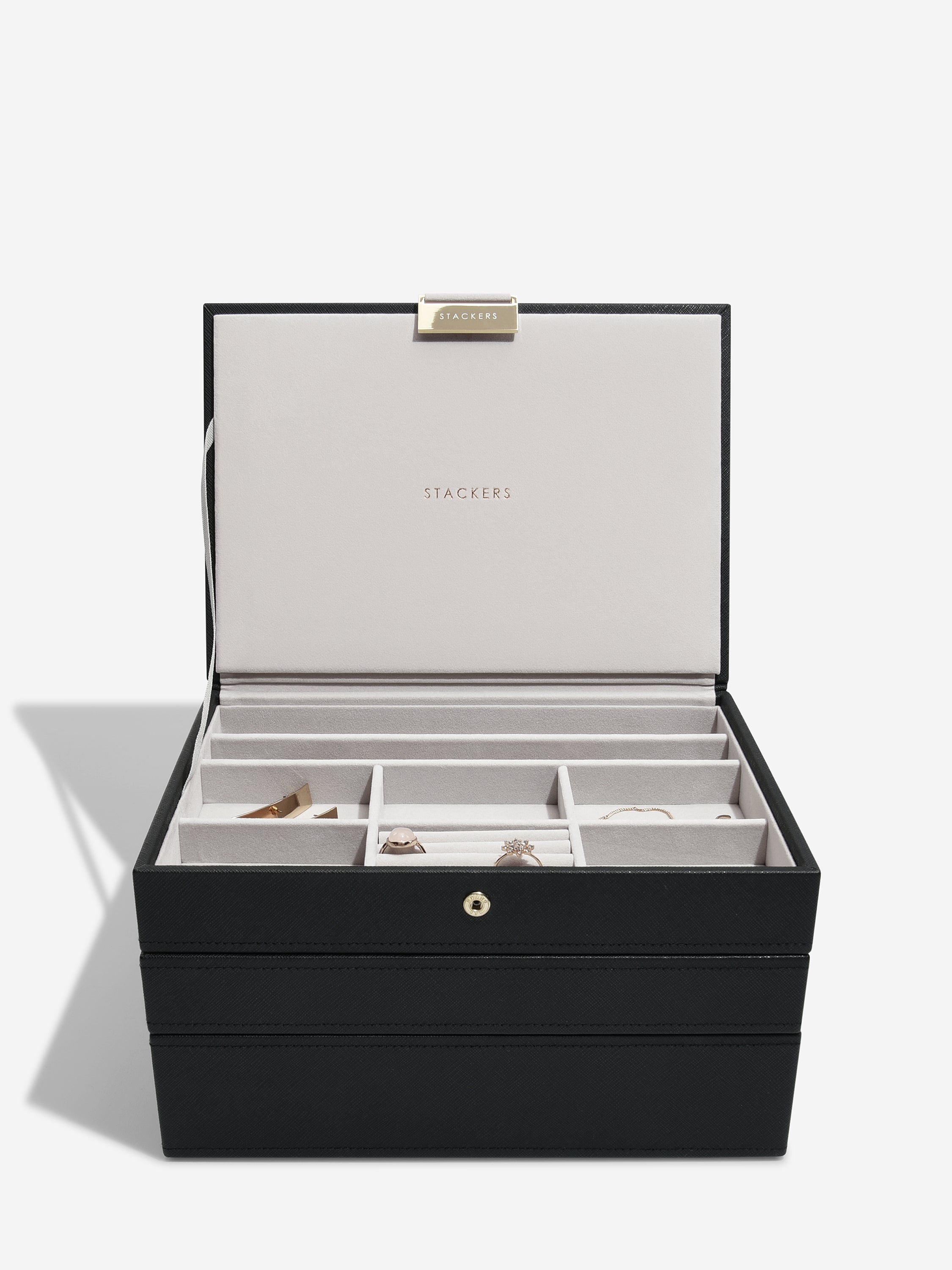 Stackers Classic Boîte à Bijoux Lot de 3 Noir