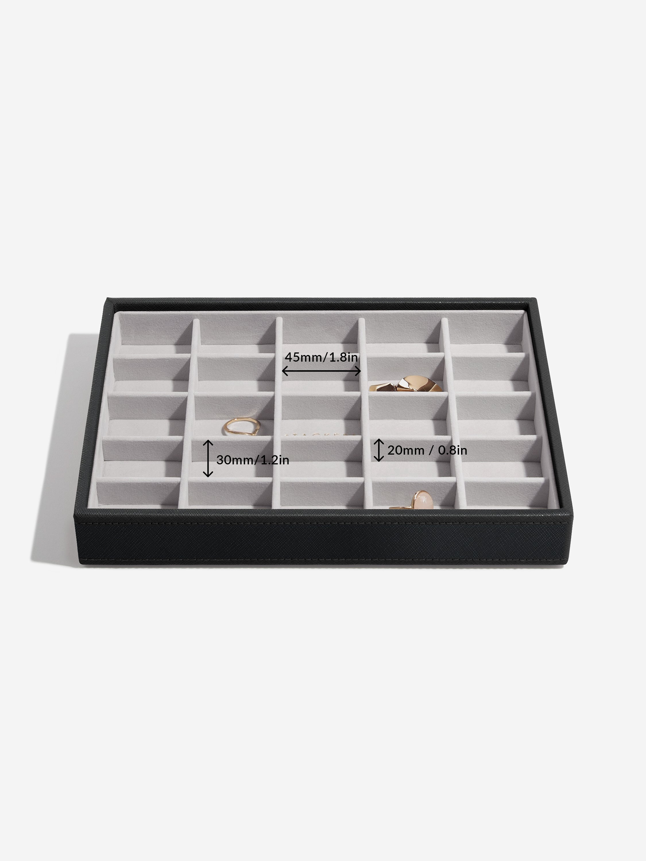 Stackers Classic Boîte à Bijoux Lot de 3 Noir