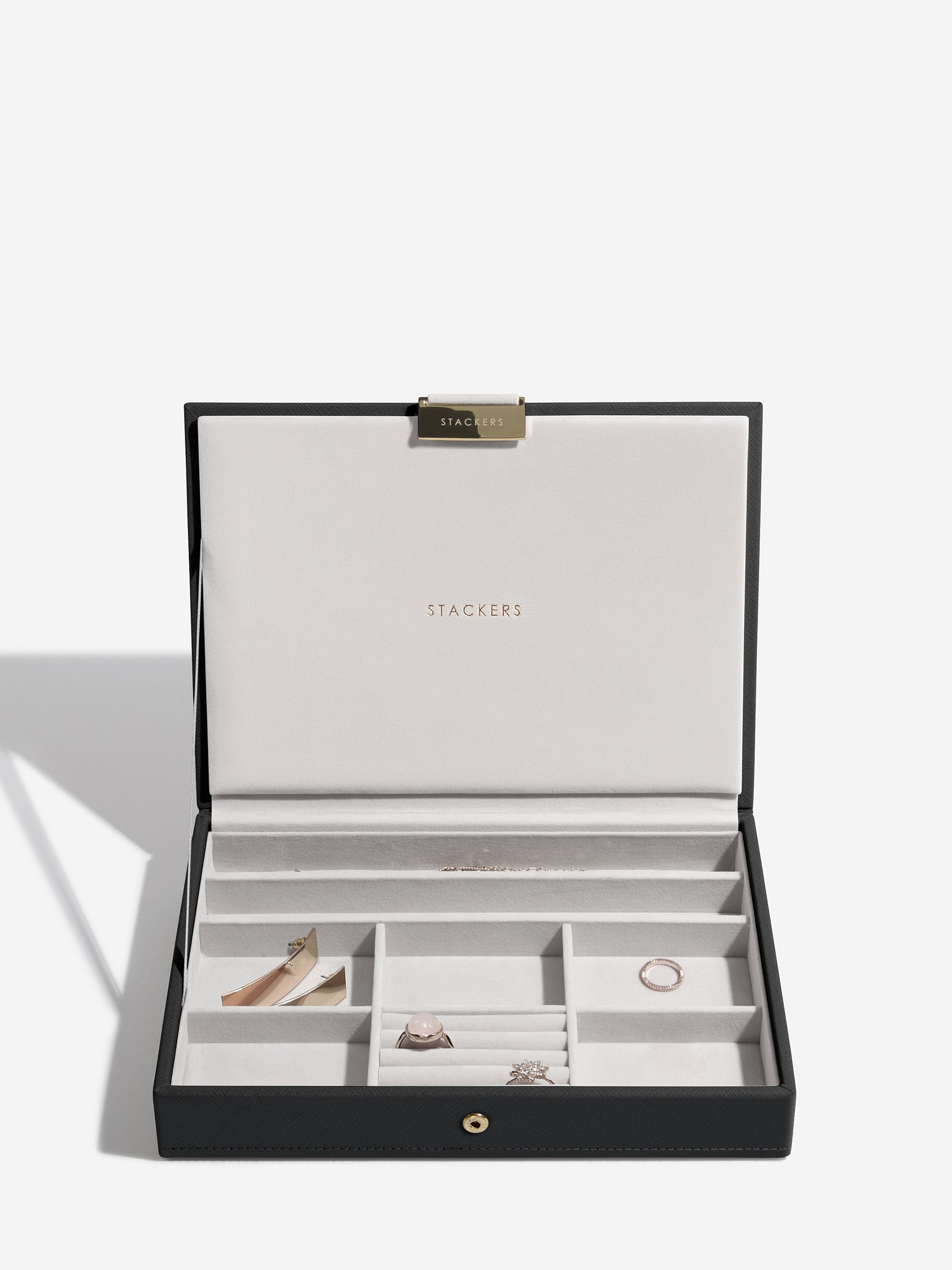 Stackers Klassieke Juwelendoos Set van 5 Zwart - Mystackers