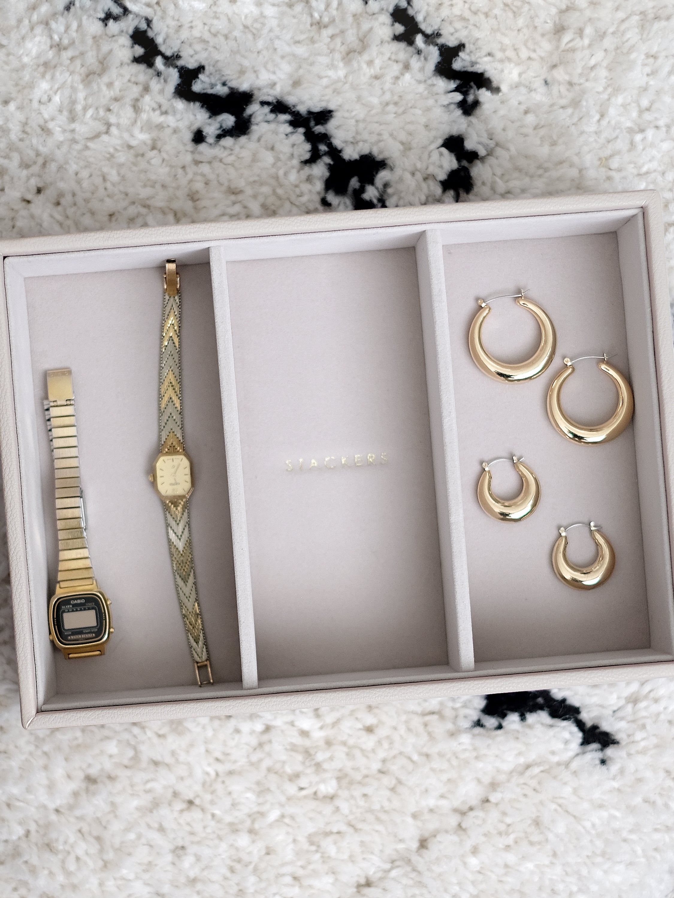 Stackers Watch & Accessory Layer for Classic Jewellery Box Oatmeal