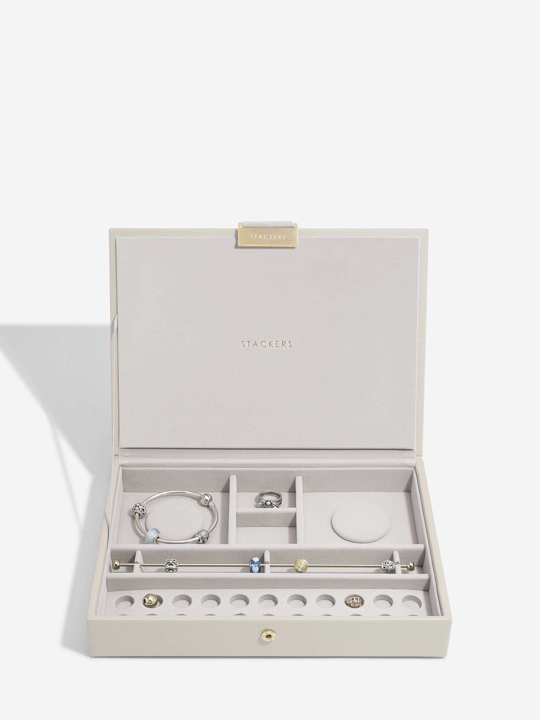 Stackers Charm Lid for Classic Jewellery Box Oatmeal