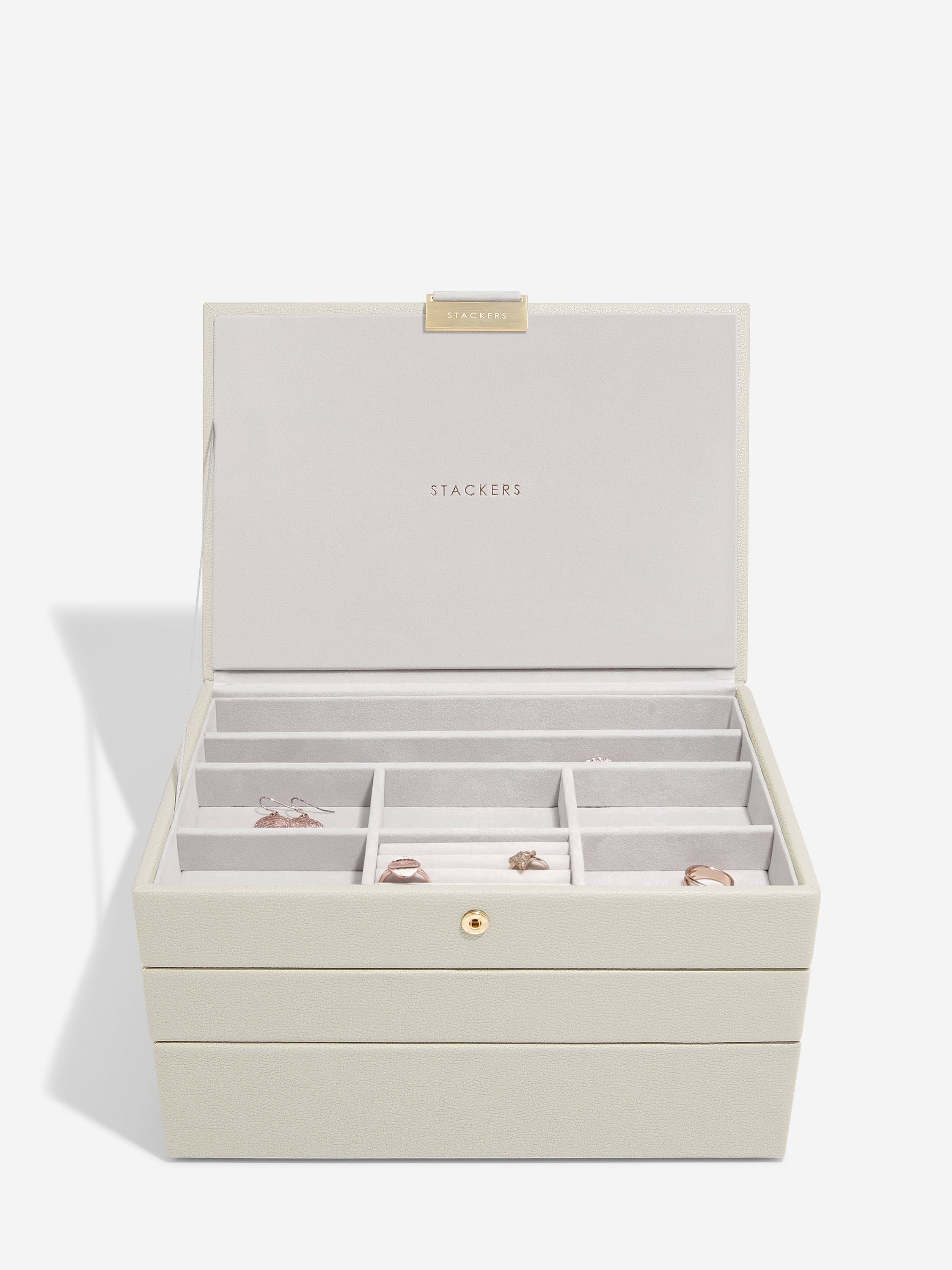 Stackers Classic Boîte à Bijoux Lot de 3 Avoine