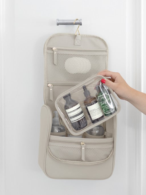 Stackers Hanging Toiletry Bag Oatmeal