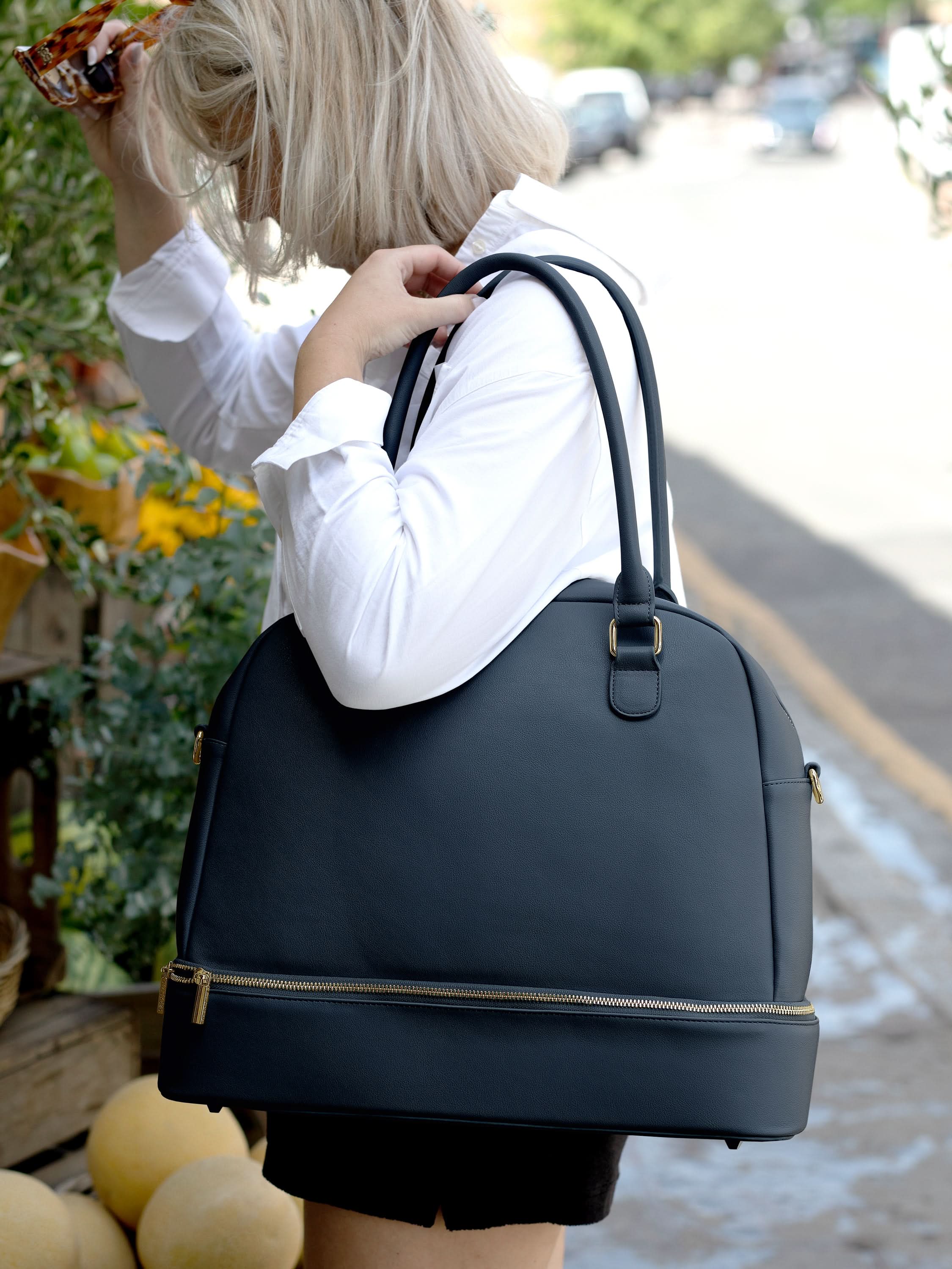 Stackers Handbag Navy Blue