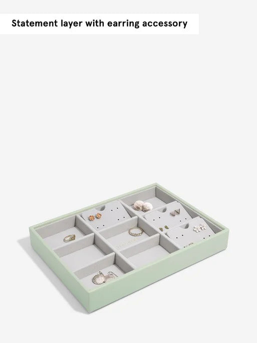 Stackers Standard Jewellery Layer for Classic Jewellery Box Sage Green