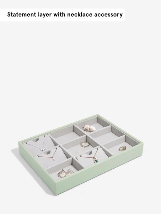 Stackers Standard Jewellery Layer for Classic Jewellery Box Sage Green