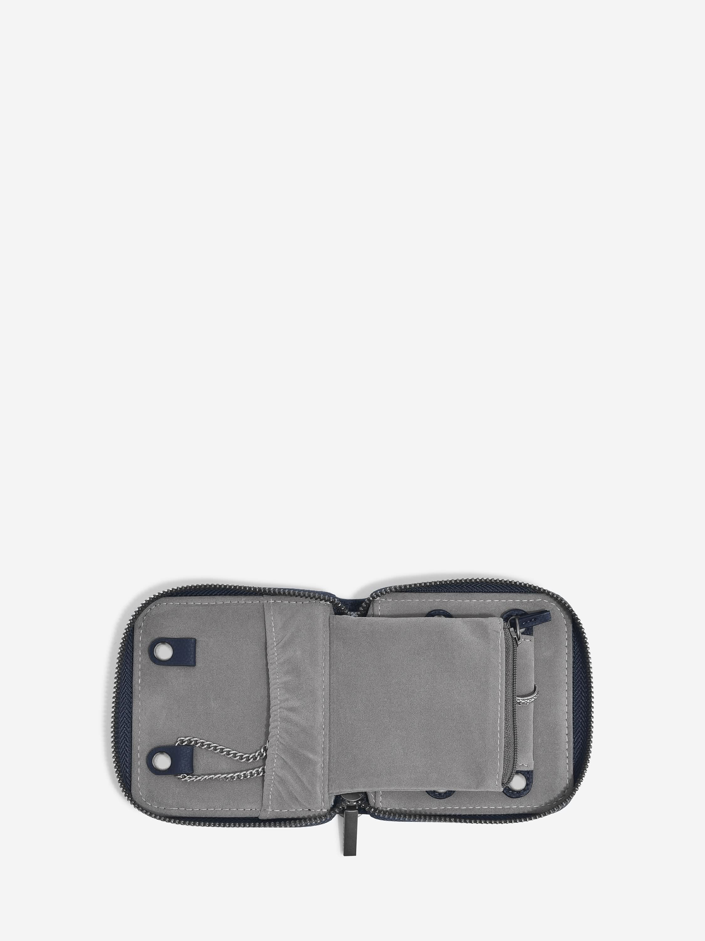 Stackers Compact Jewellery Roll Navy Blue & Dark Grey