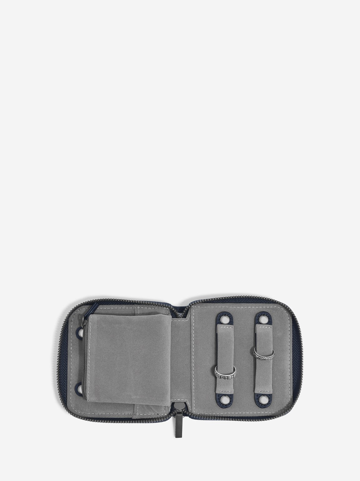 Stackers Compact Jewellery Roll Navy Blue & Dark Grey