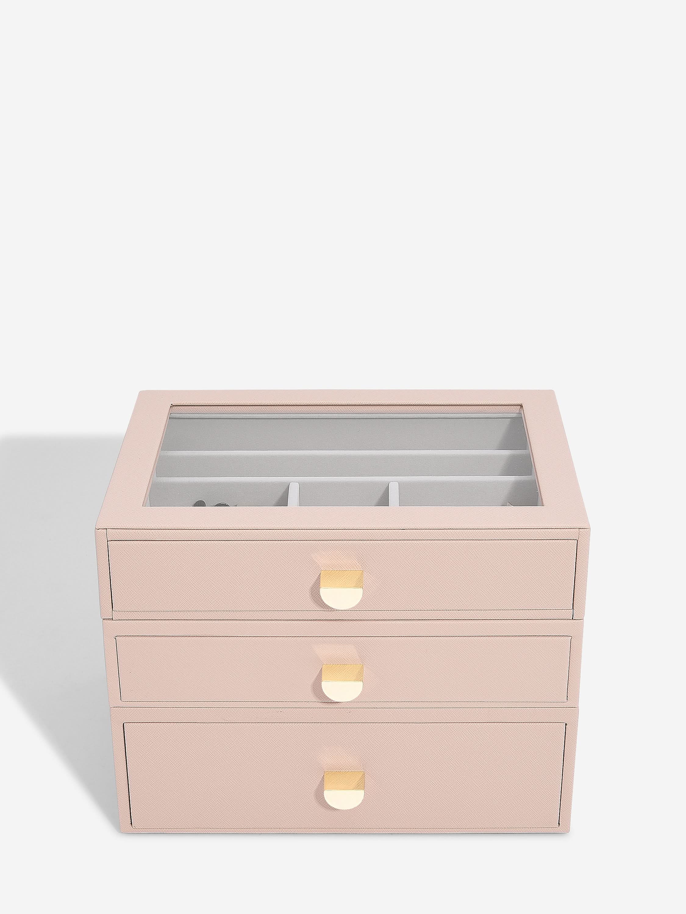 Stackers Classic Display Jewellery Box Set of 3 Pink