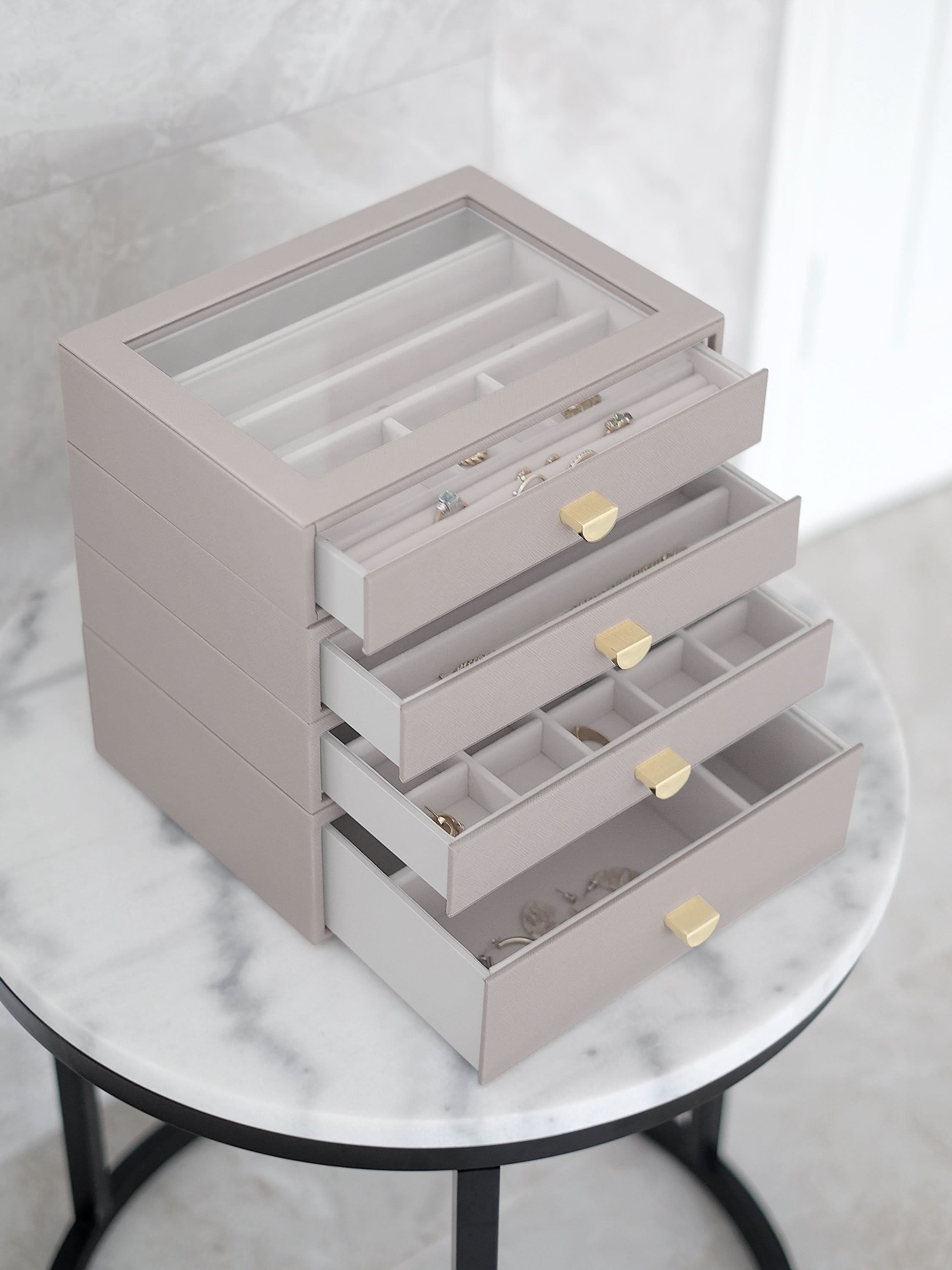 Stackers Classic Display Jewellery Box Set of 4 Taupe