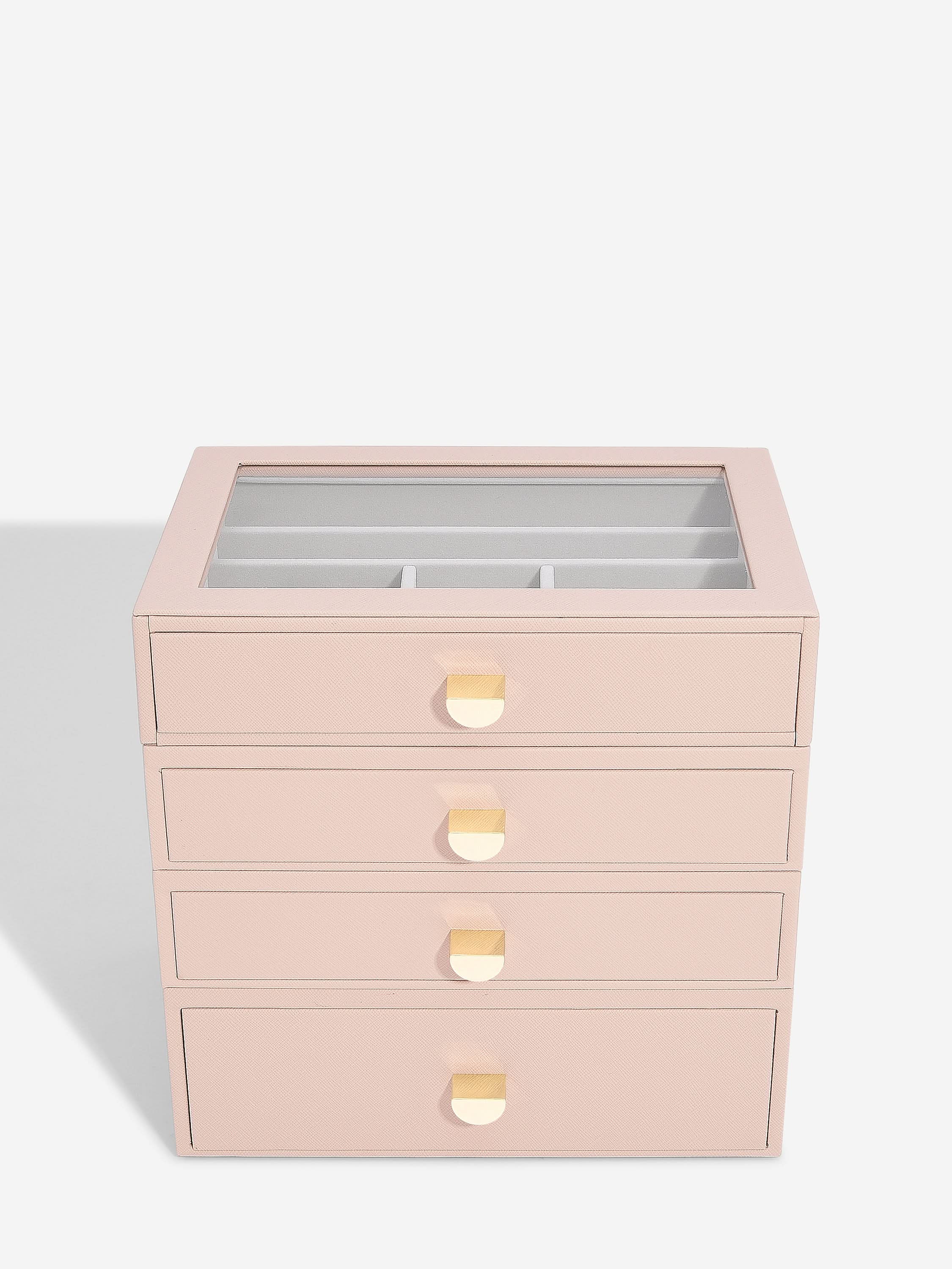 Stackers Classic Display Jewellery Box Set of 4 Pink