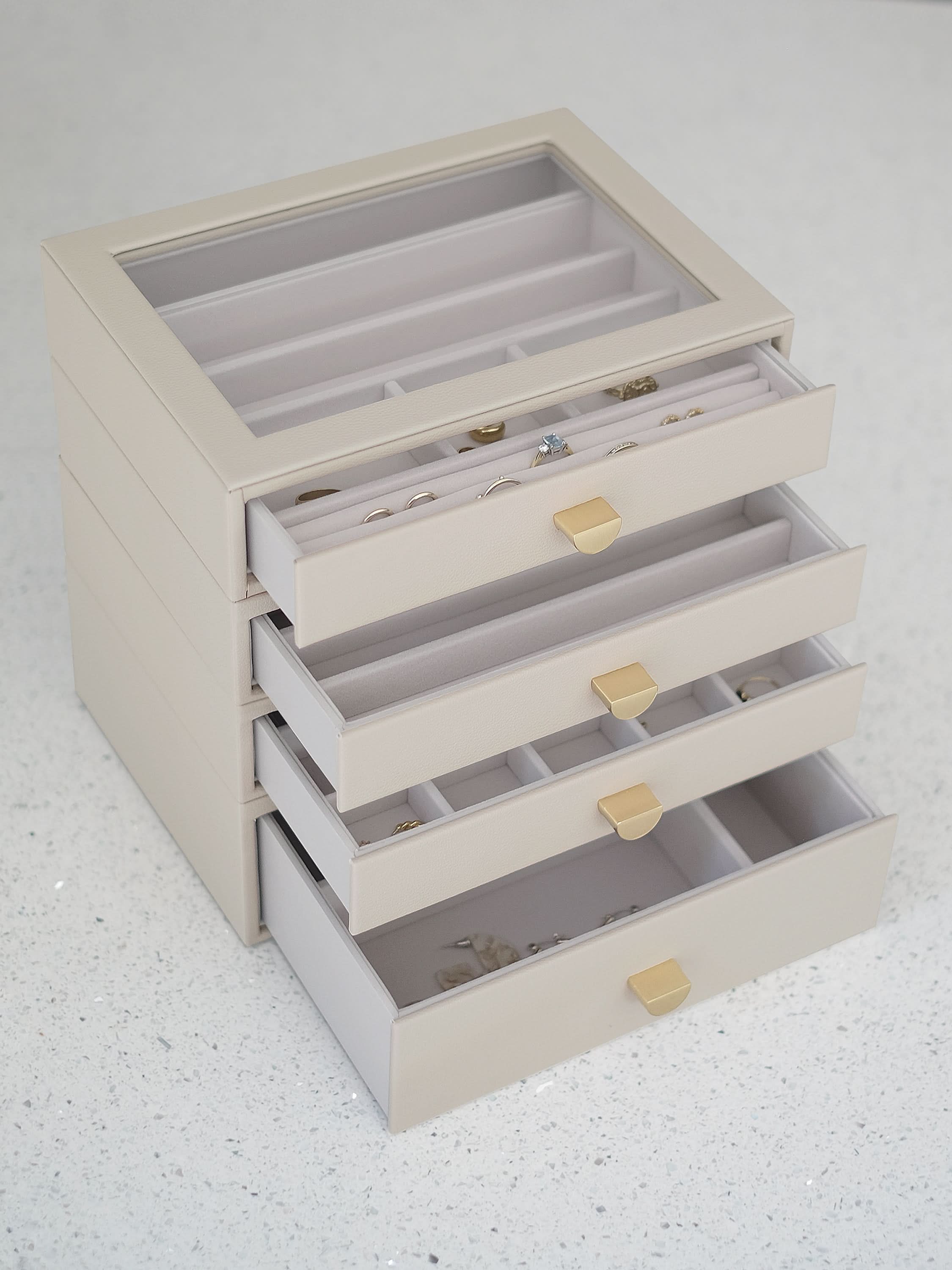 Stackers Classic Display Jewellery Box Set of 4 Oatmeal
