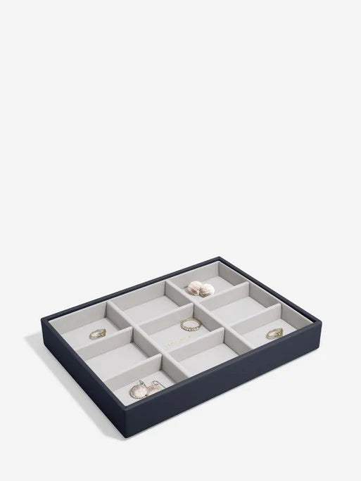 Stackers Standard Jewellery Layer for Classic Jewellery Box Navy Blue
