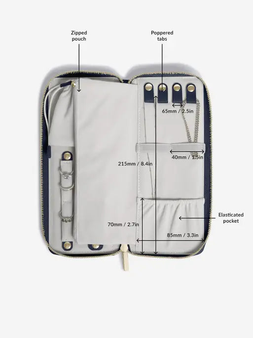 Stackers Jewellery Roll Navy Blue