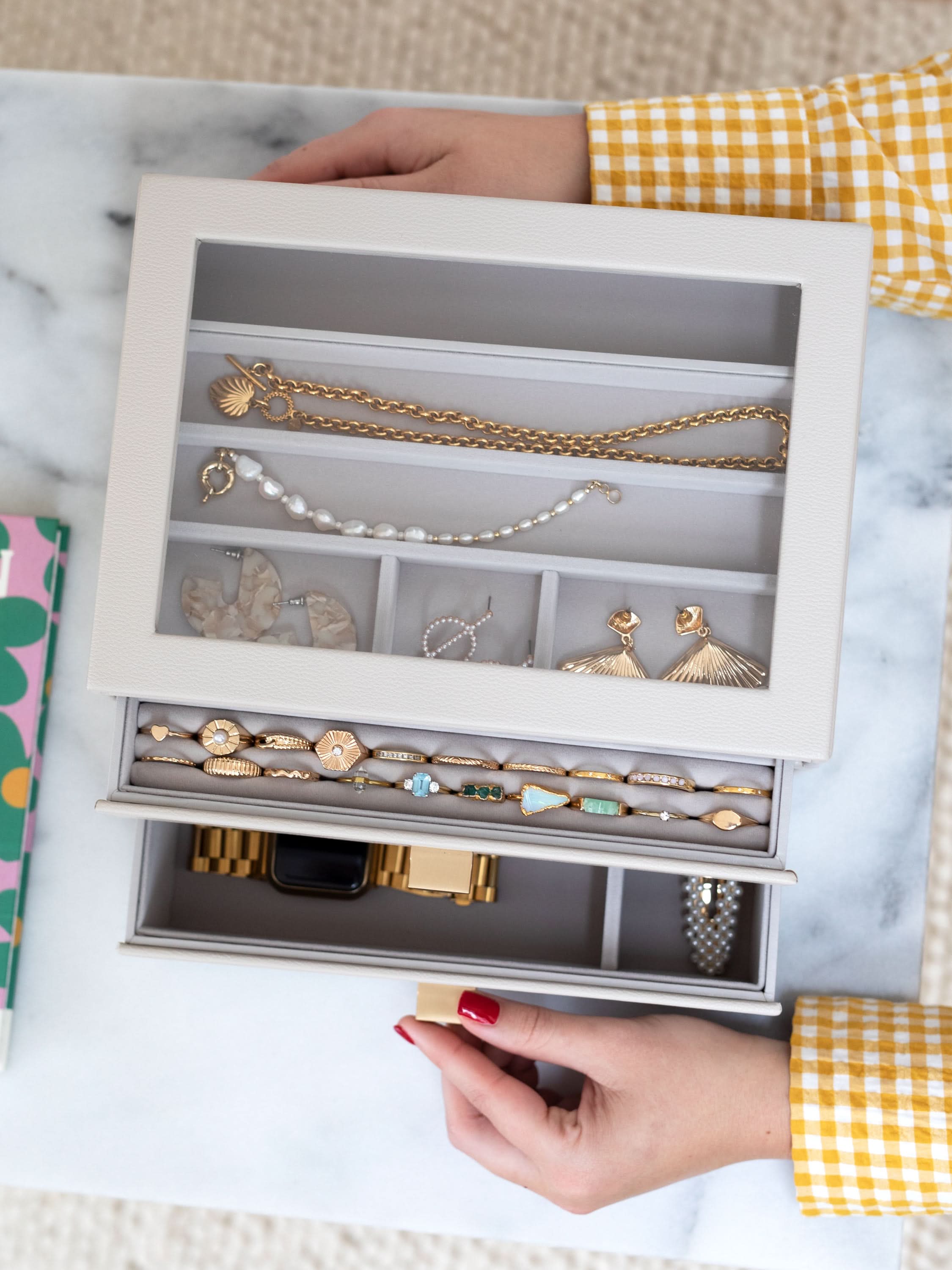 Stackers Classic Display Jewellery Box Set of 2 Oatmeal