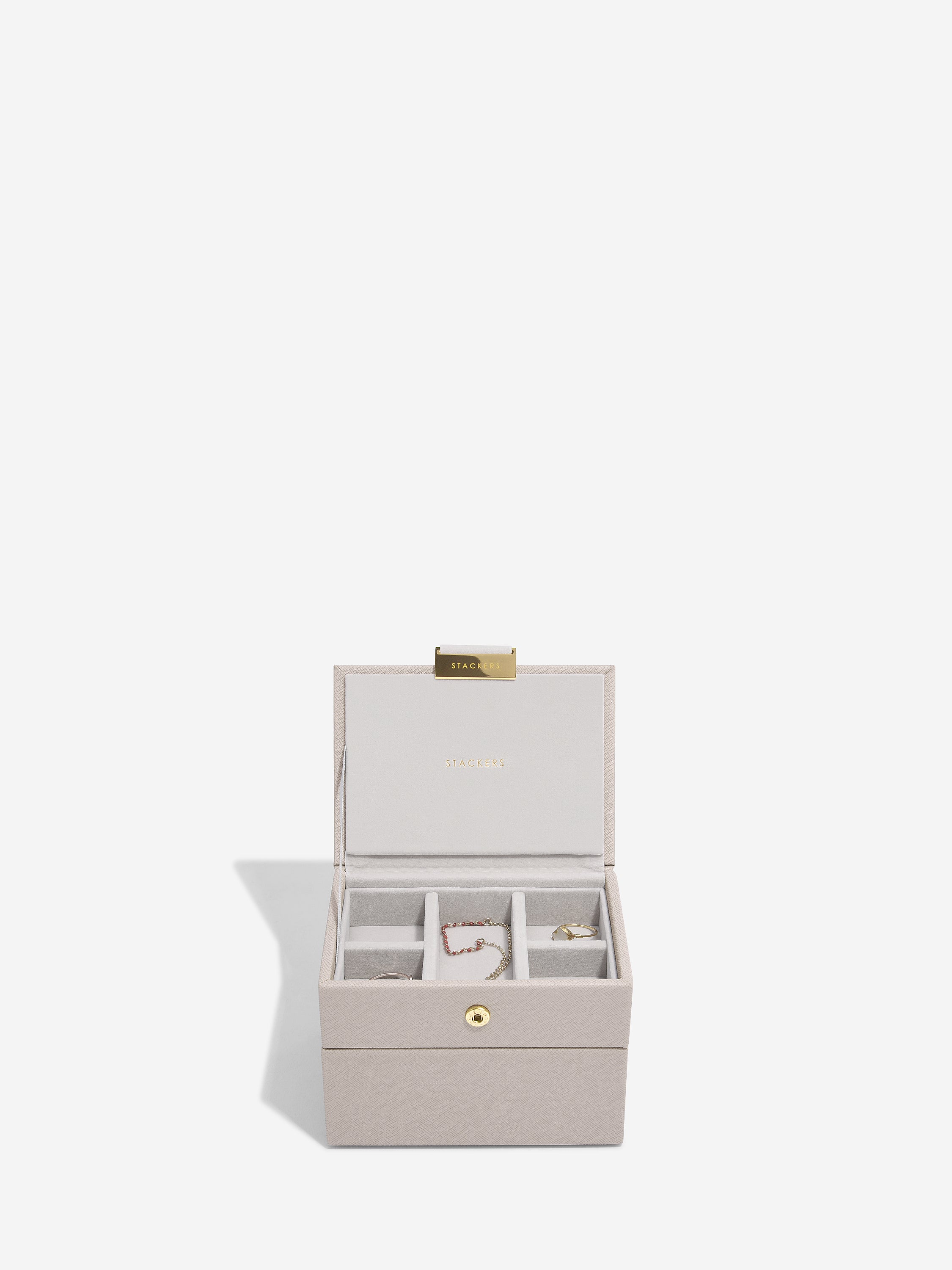 Stackers Micro Boîte à Bijoux Lot de 2 Taupe