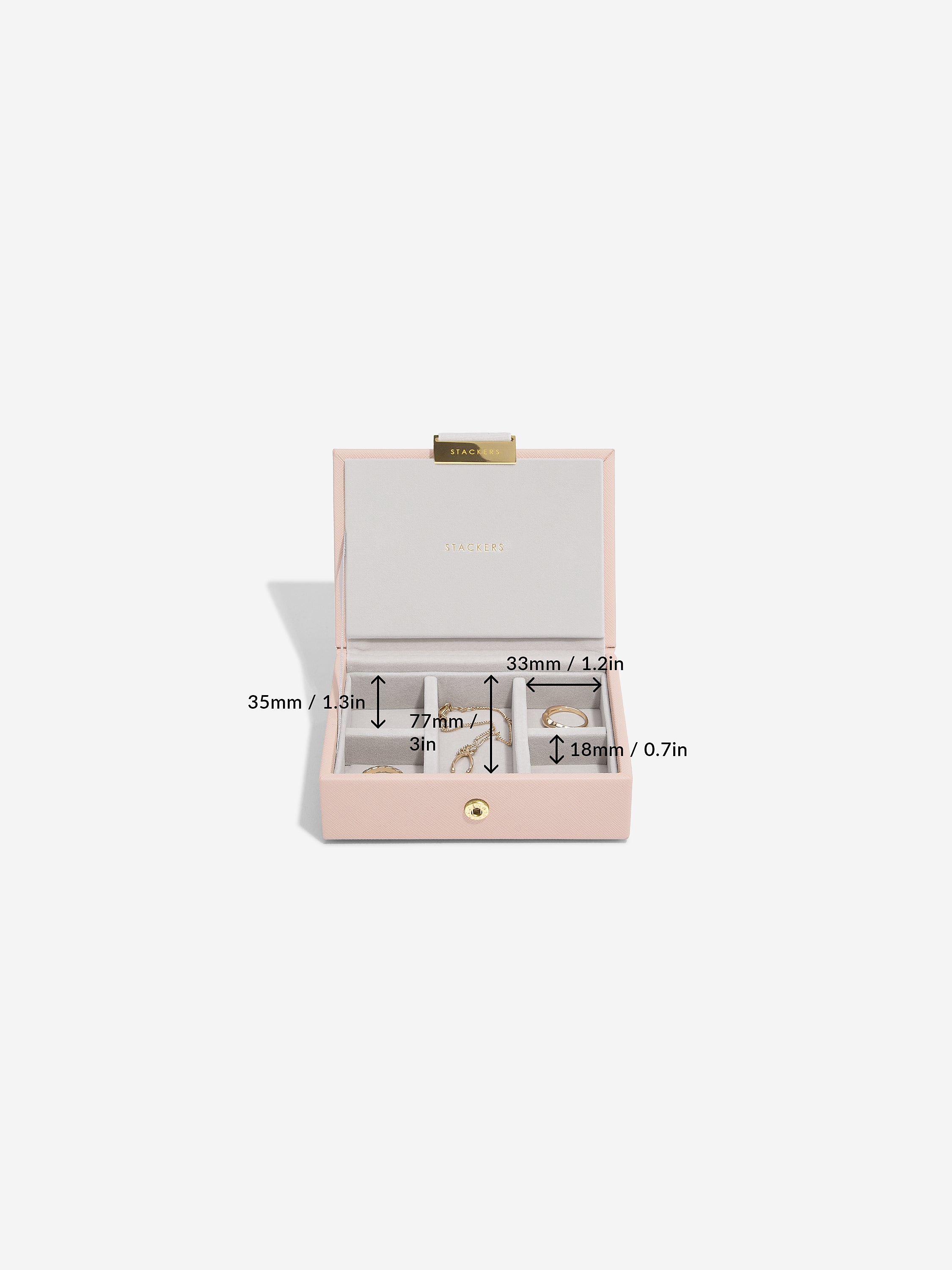 Stackers Micro Boîte à Bijoux Lot de 2 Rose