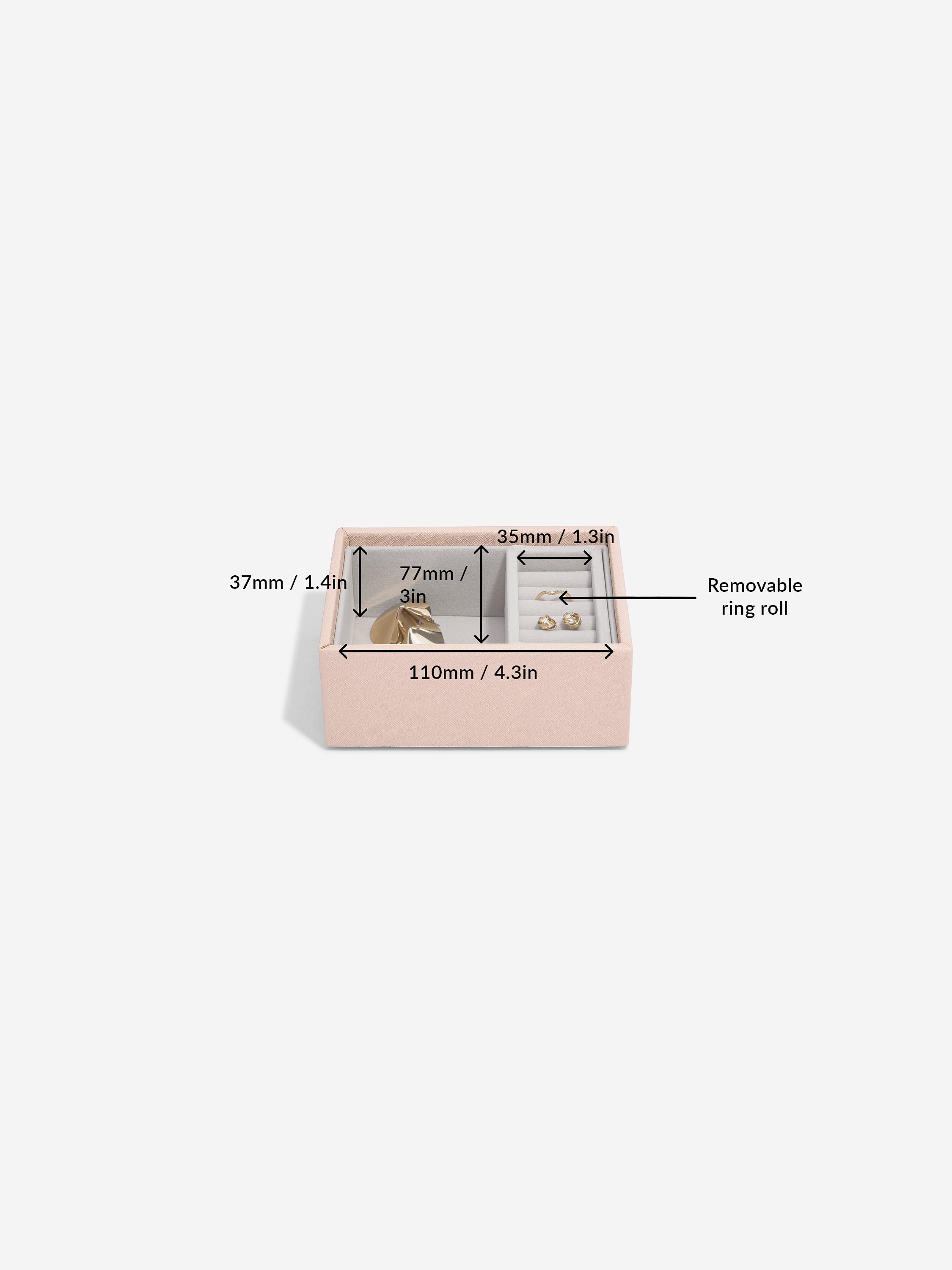Stackers Micro Boîte à Bijoux Lot de 2 Rose