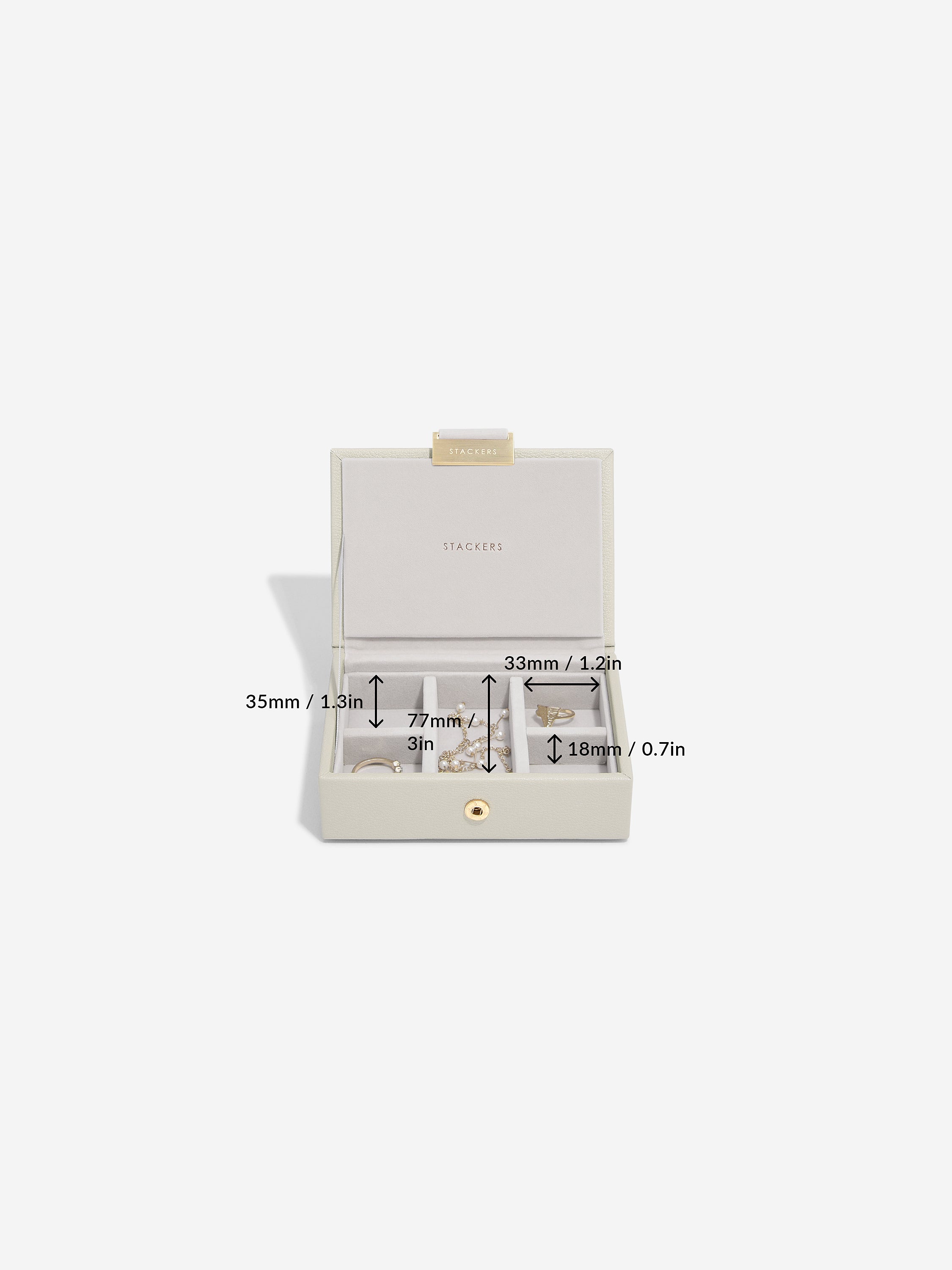 Stackers Micro Boîte à Bijoux Lot de 2 Avoine