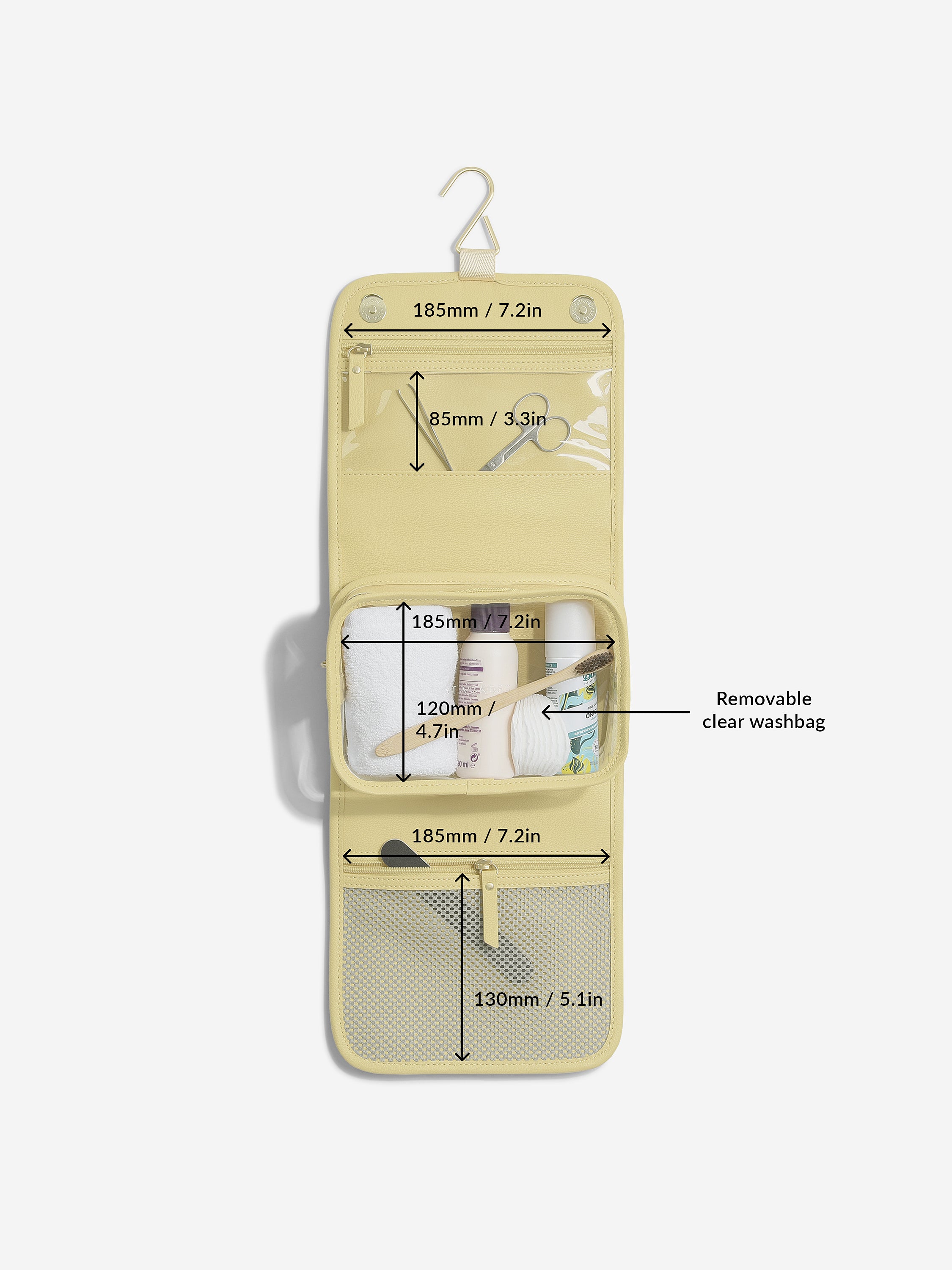 Stackers petite trousse de toilette suspendue Jaune