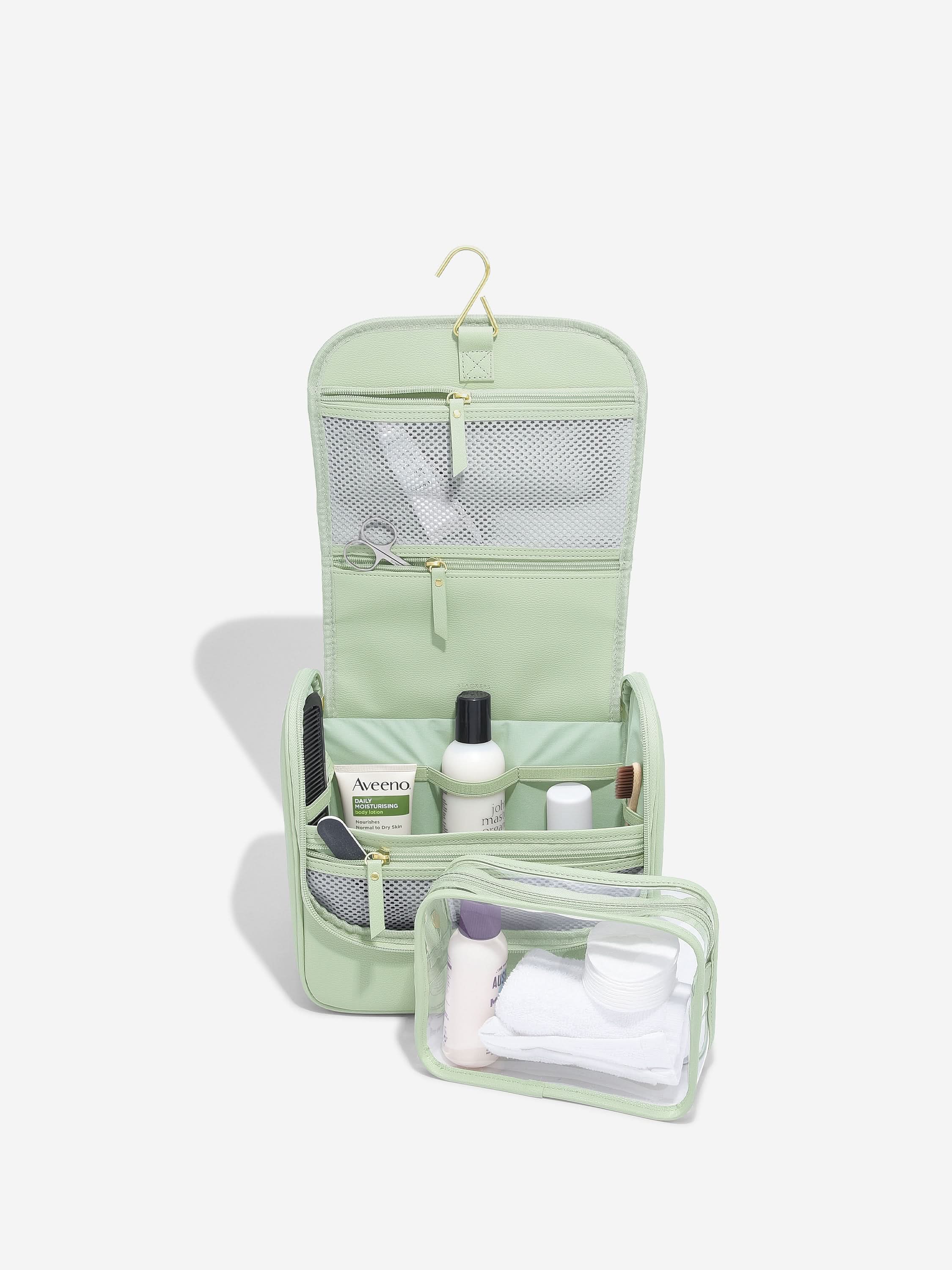 Stackers Hanging Toiletry Bag Sage Green