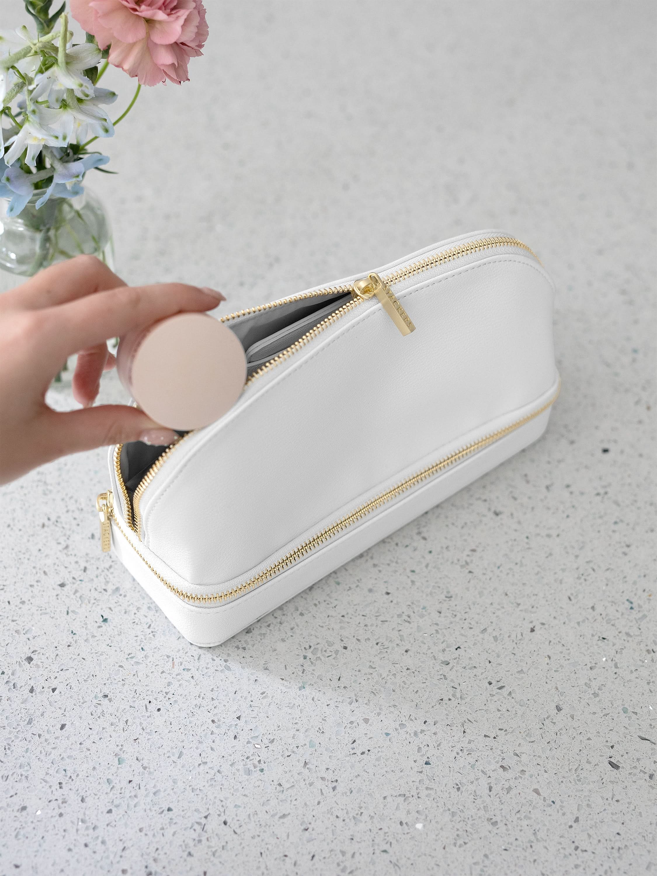 Stackers Cosmetics & Jewellery Bag White