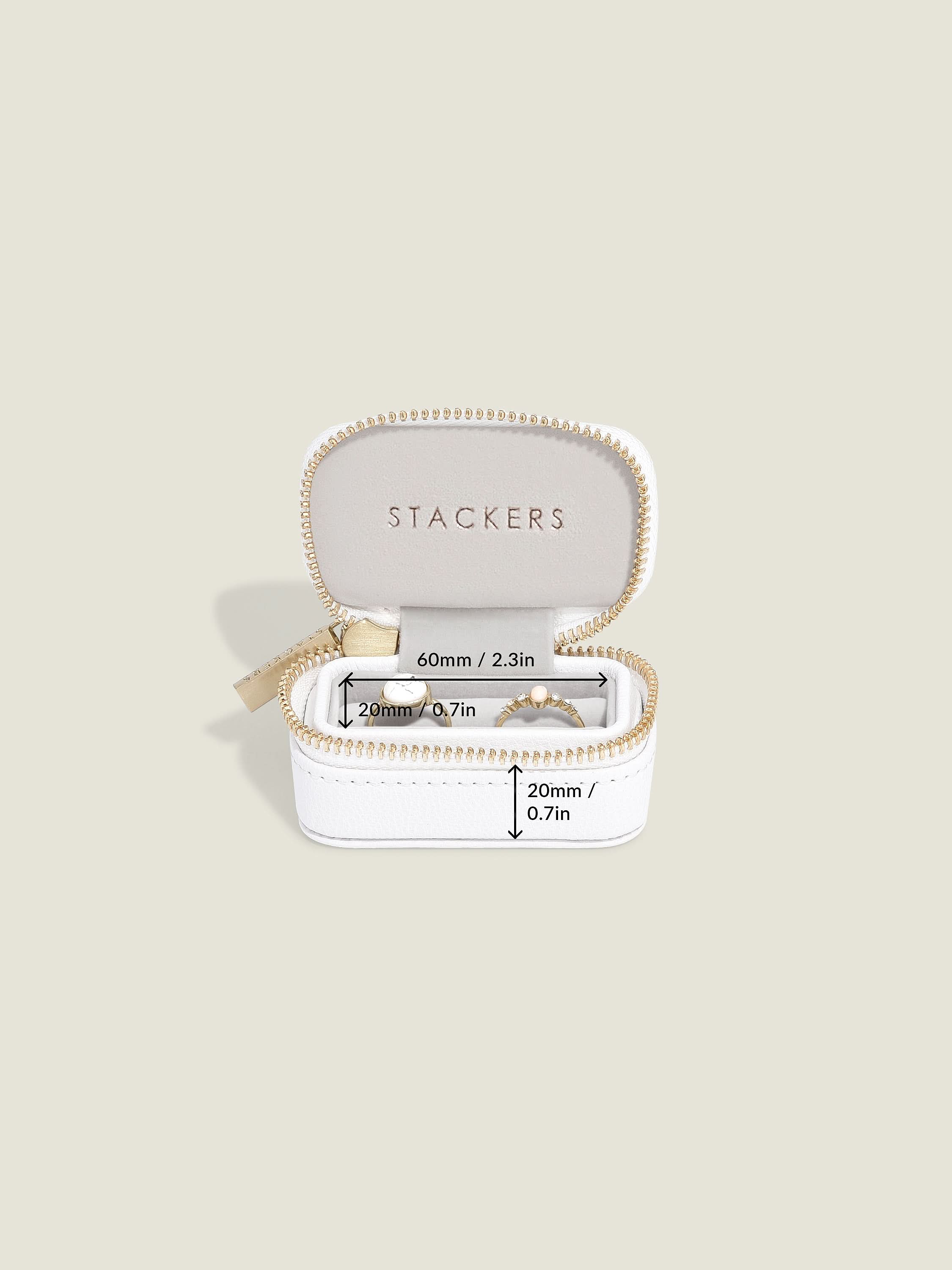 Stackers Petite Ringdoosje Wit - Mystackers