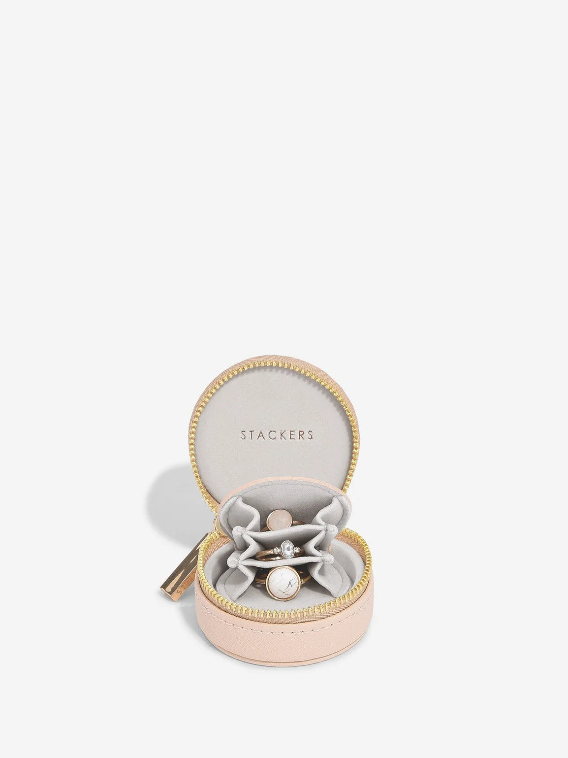 Boîte à bijoux de voyage Stackers Oyster rose