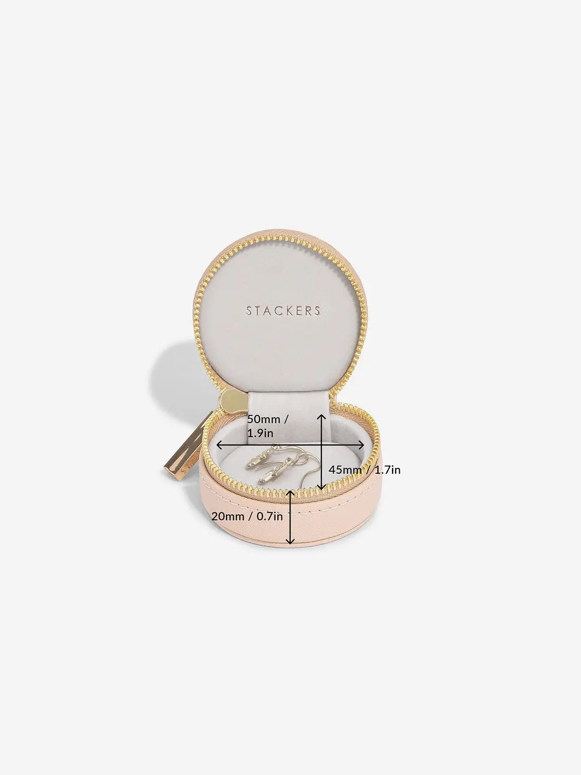 Boîte à bijoux de voyage Stackers Oyster rose