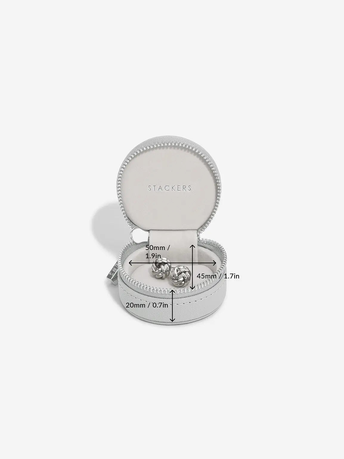 Stackers Oyster Travel Jewellery Box Grey