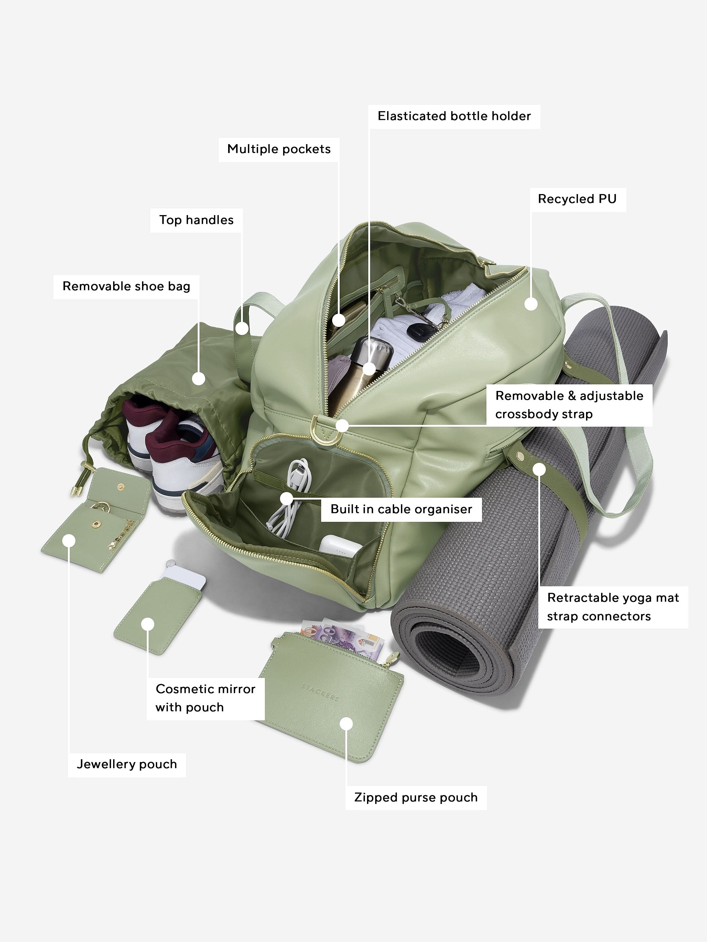 Stackers Gymtas Saliegroen - Mystackers