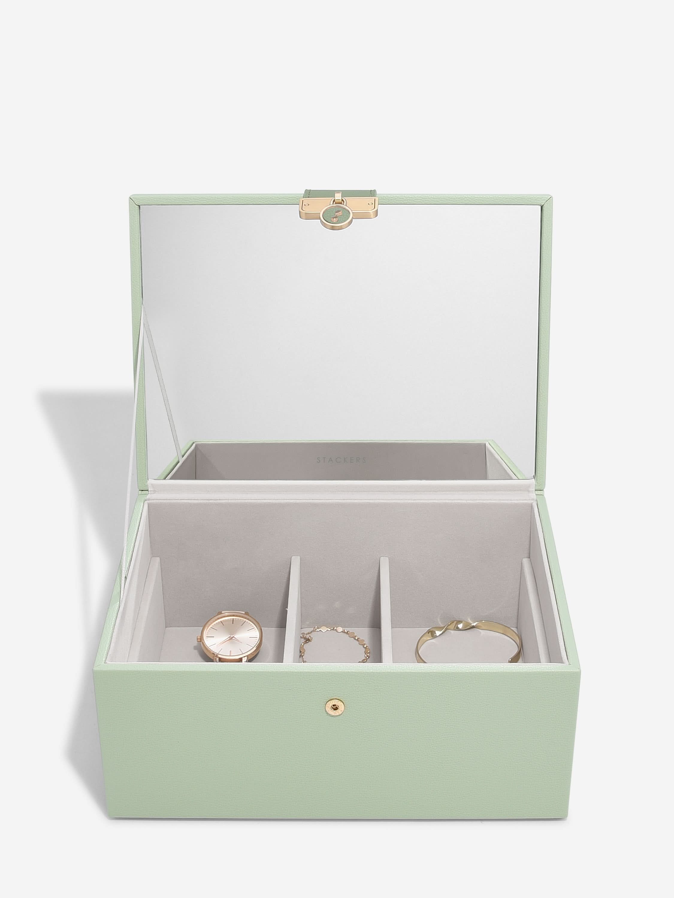 Stackers Luxe Klassieke Juwelendoos Saliegroen - Mystackers