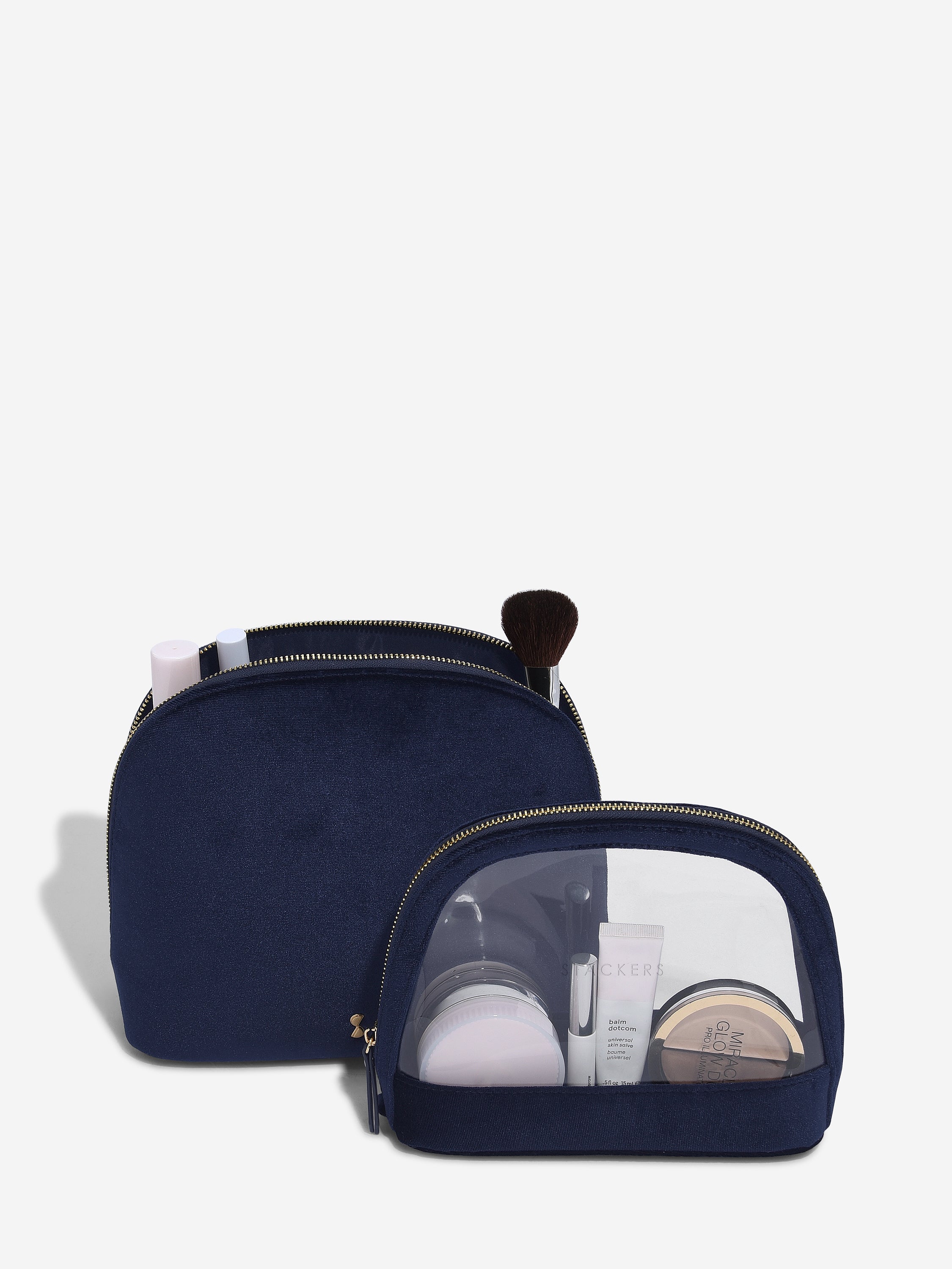 Stackers set of two Cosmetic bags Navy blue