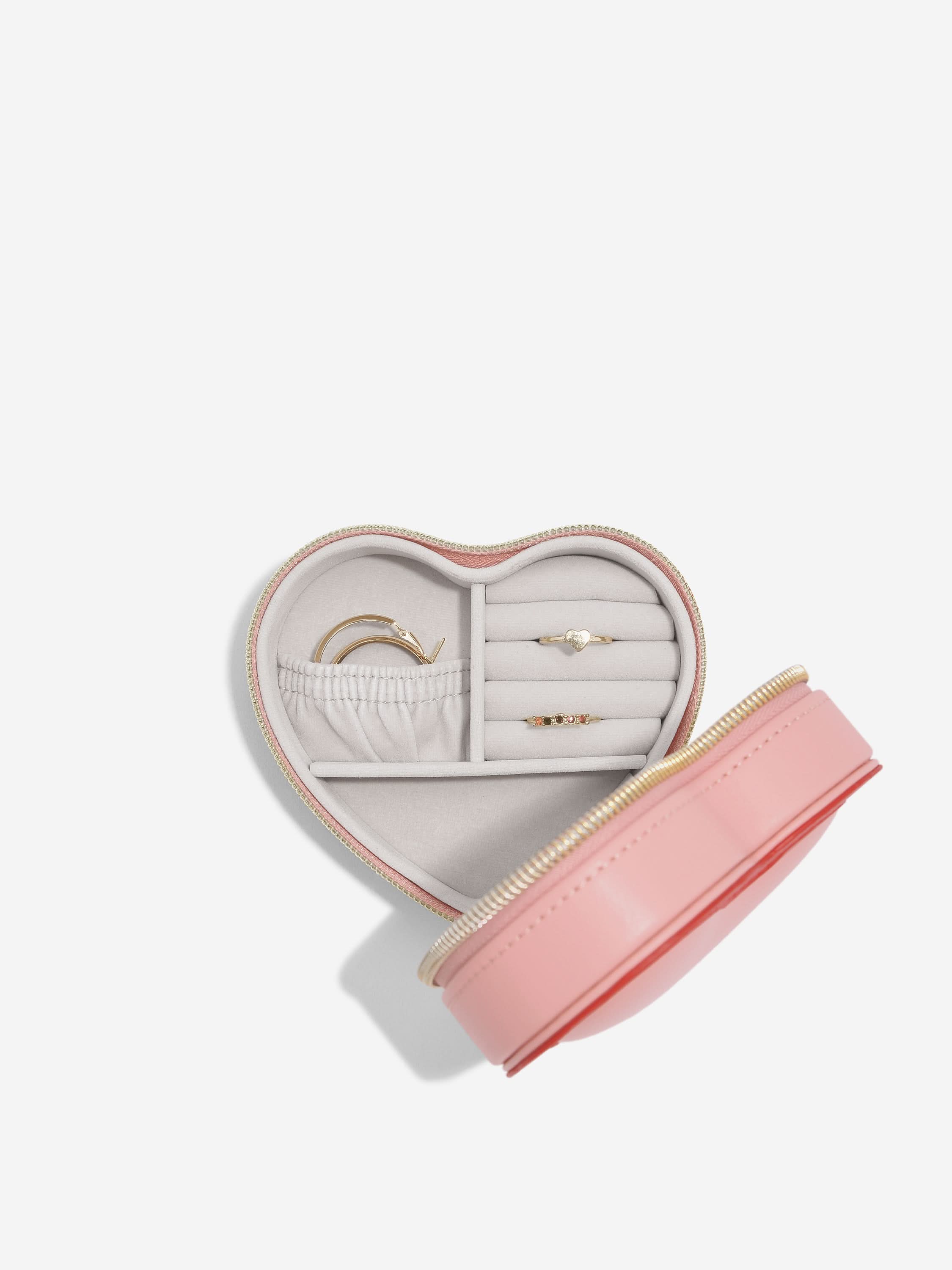 Stackers Heart Travel Jewellery Box Roze