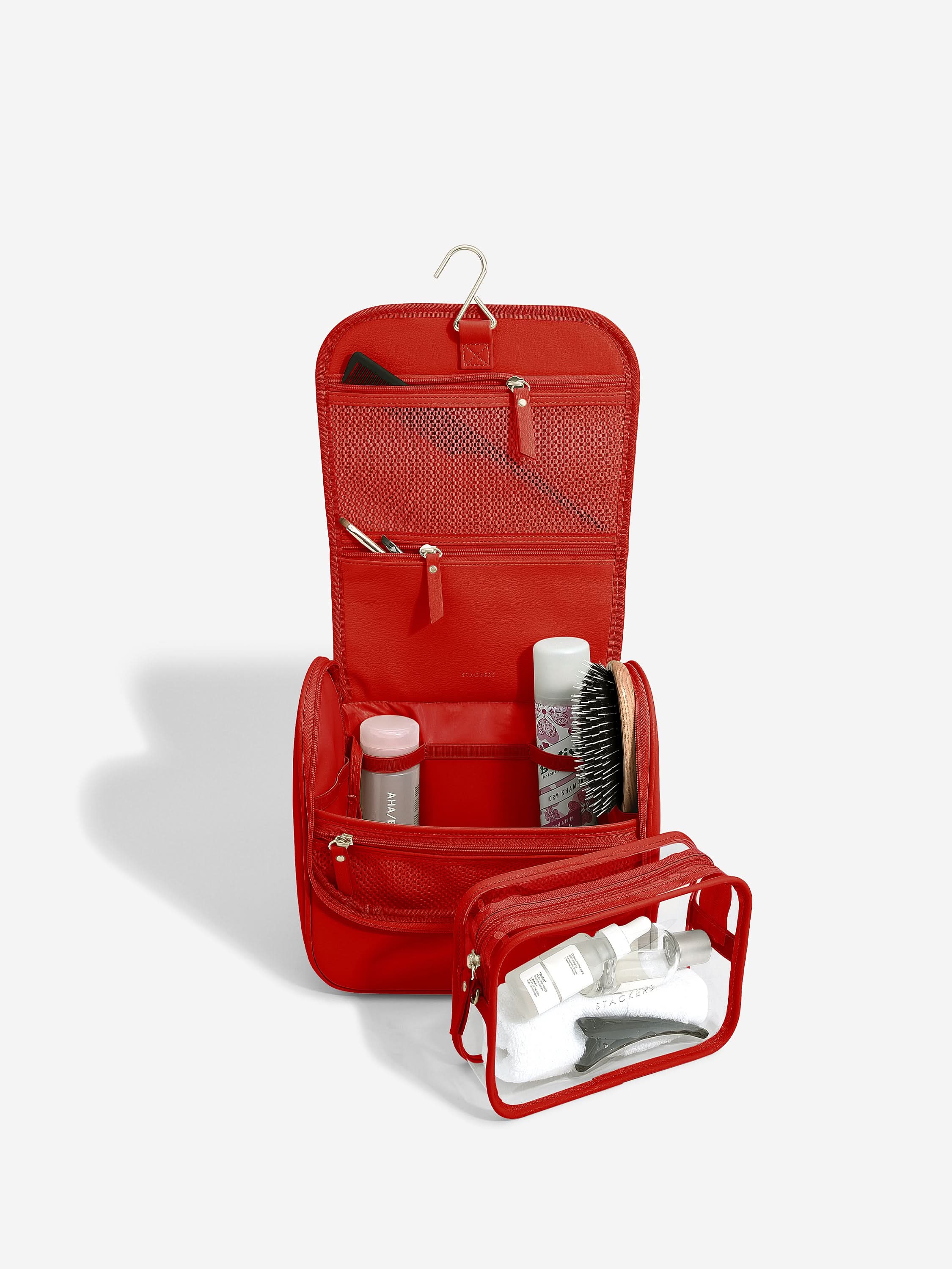 Stackers Hanging Toiletry Bag Red