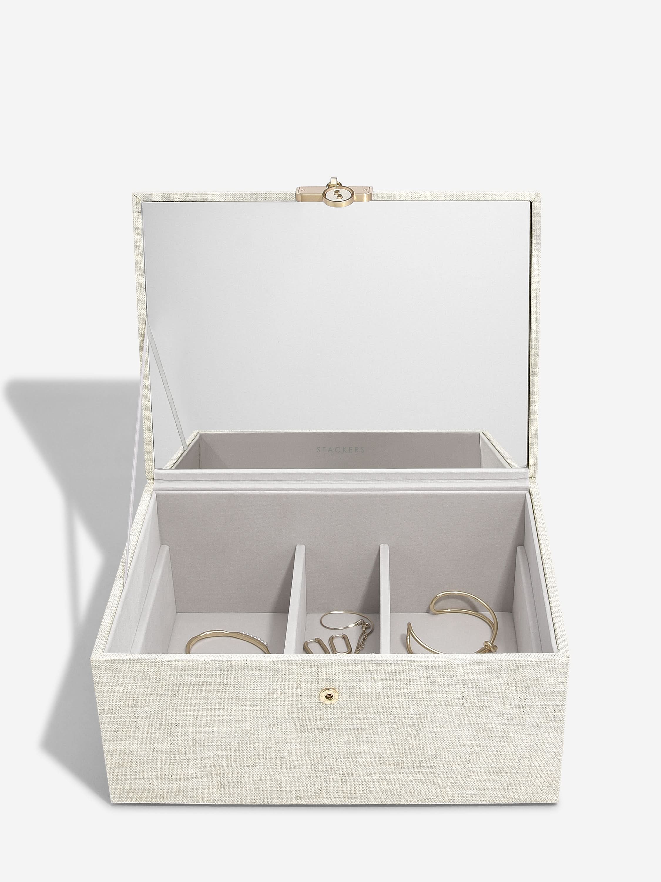 Stackers Luxe Klassieke Juwelendoos Havermout & Linnen - Mystackers